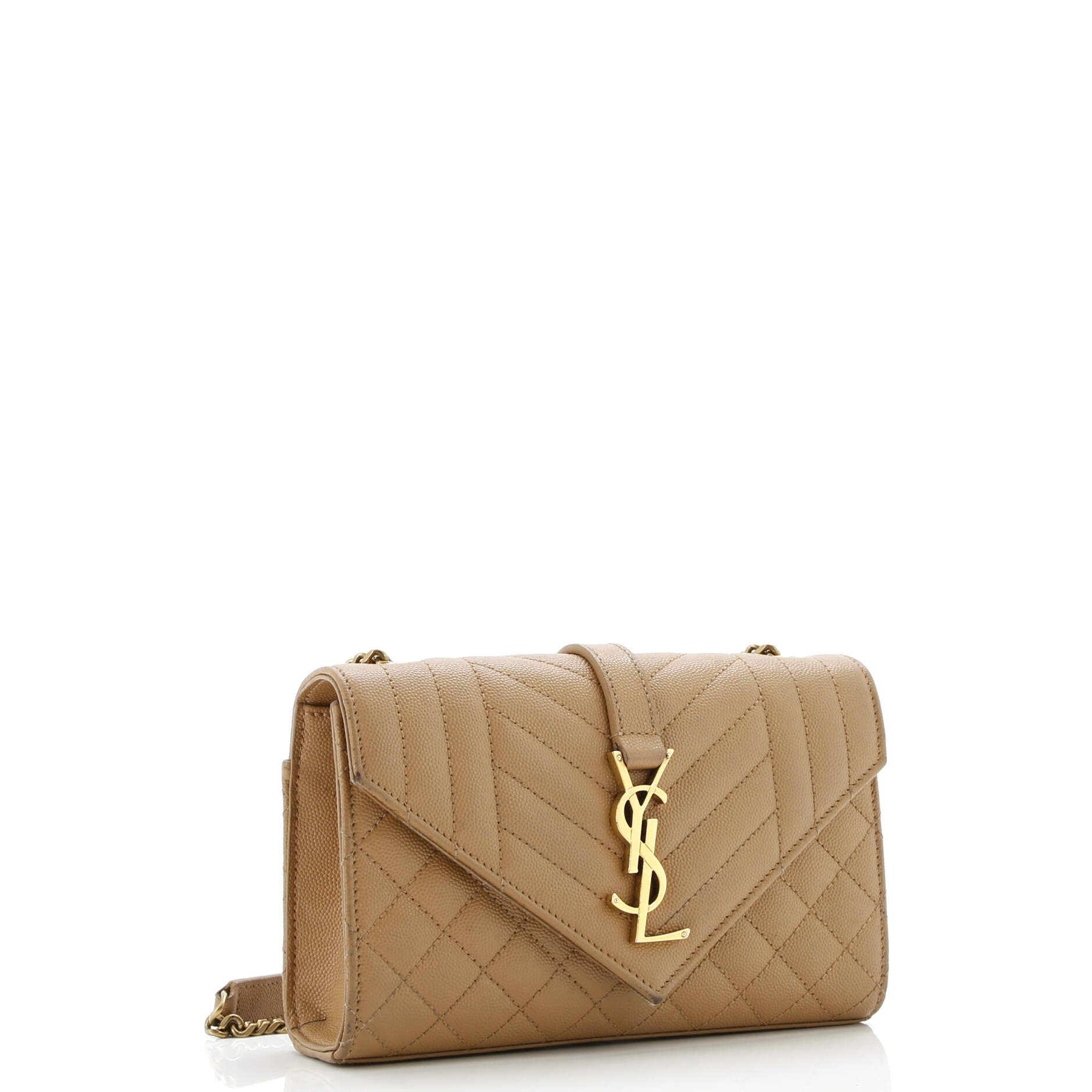 Saint Laurent Classic Monogram Envelope Satchel Mixed Matelasse Leather Small