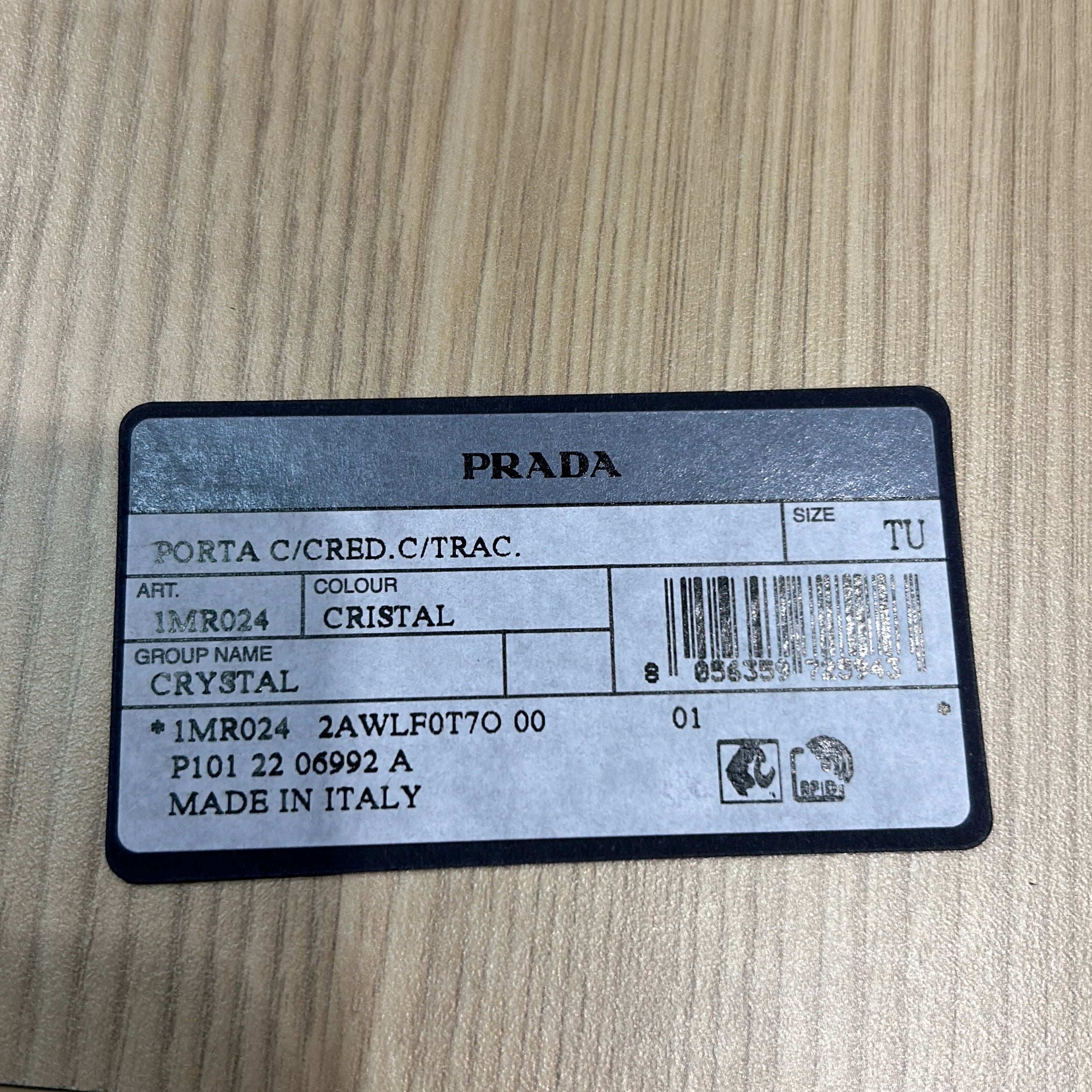 Prada Flap Card Holder with Chain Satin with Crystals