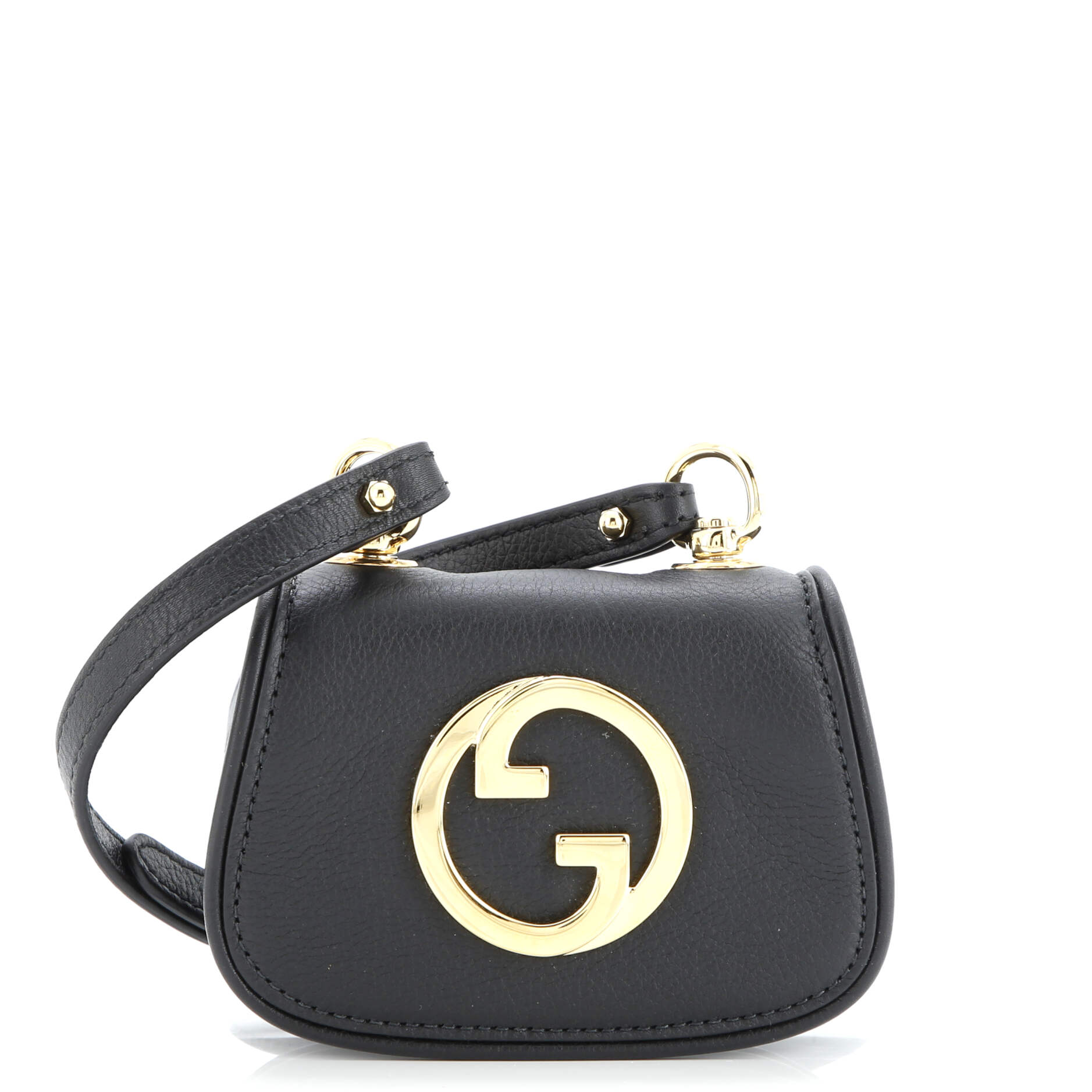 Gucci Blondie NM Card Case Wallet with Strap Leather