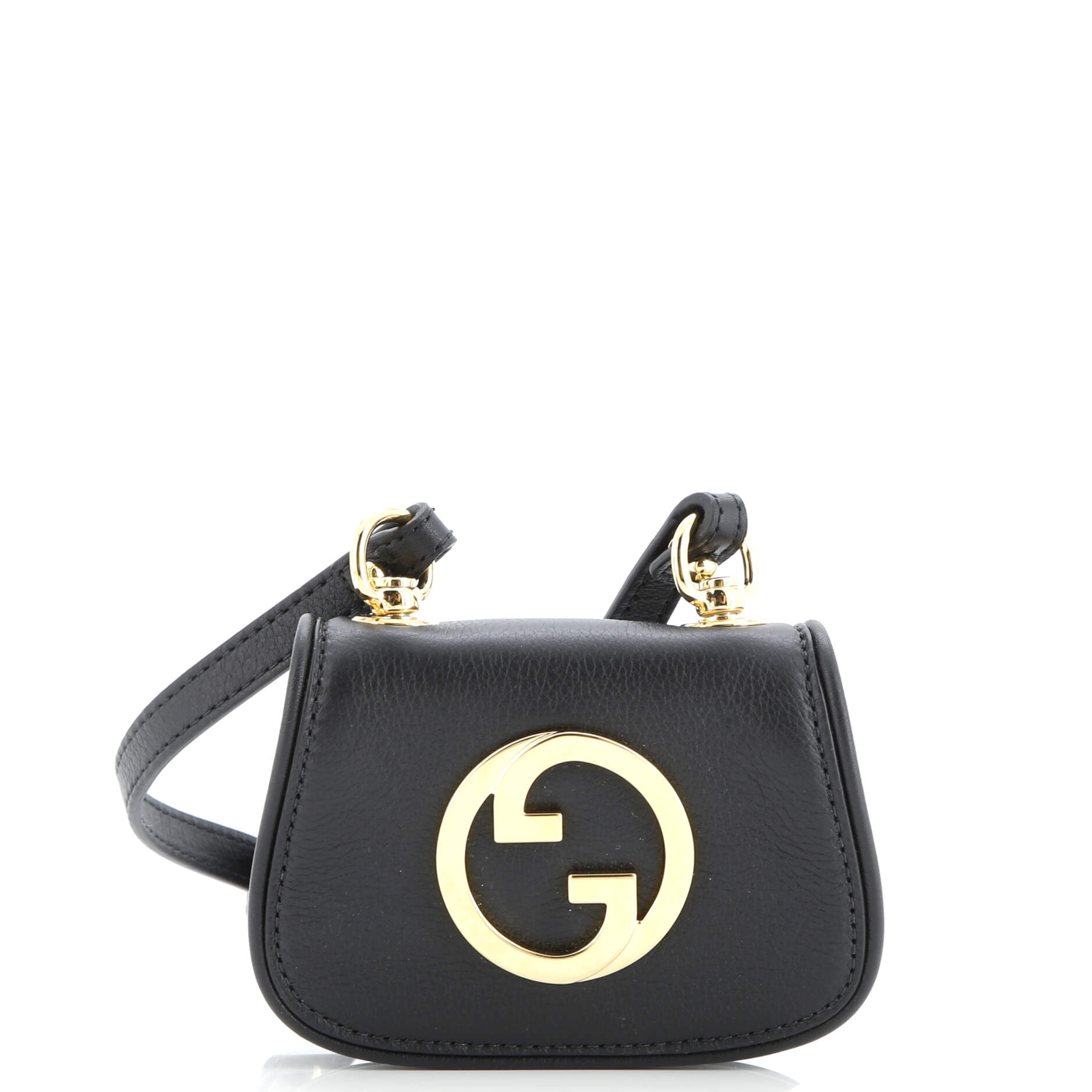Gucci Blondie NM Card Case Wallet with Strap Leather