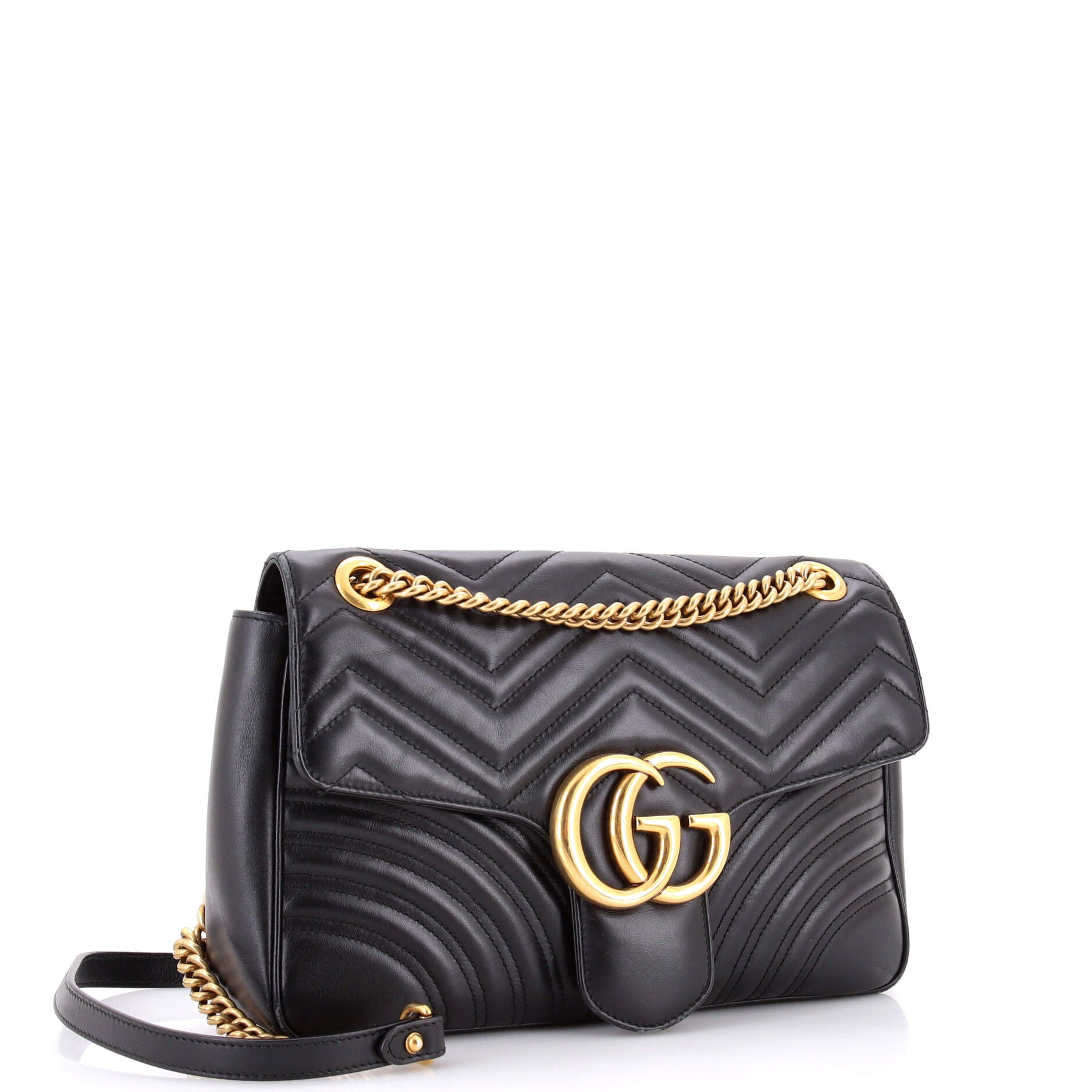 Gucci GG Marmont Flap Bag Matelasse Leather Medium