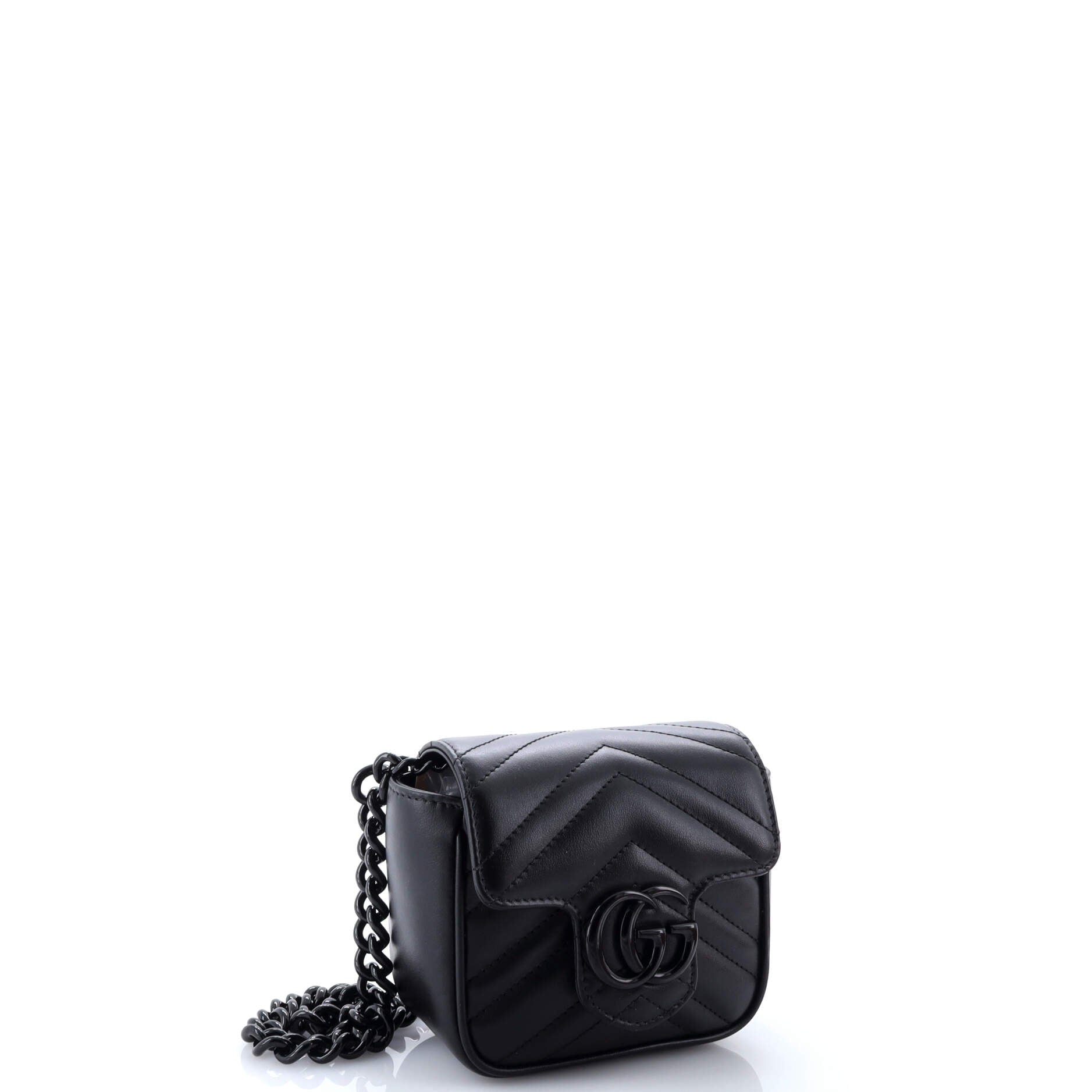 Gucci GG Marmont Flap Belt Bag Matelasse Leather Mini
