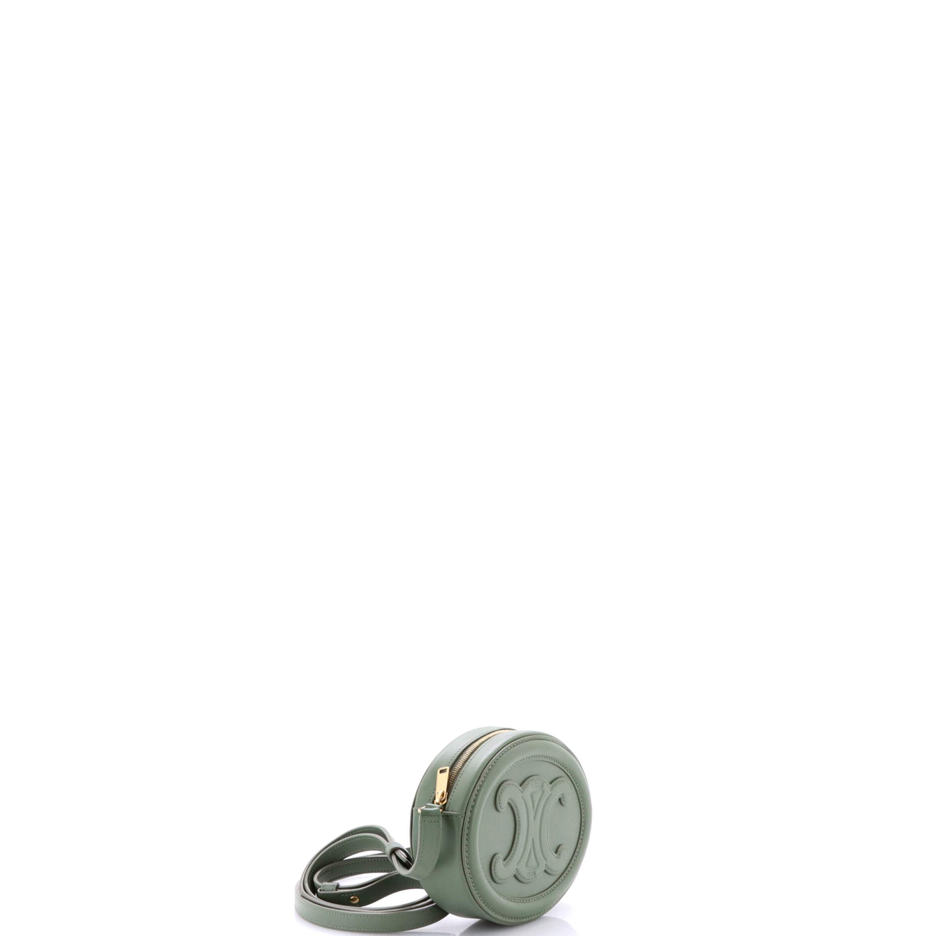 Celine Triomphe Oval Crossbody Bag Leather Mini