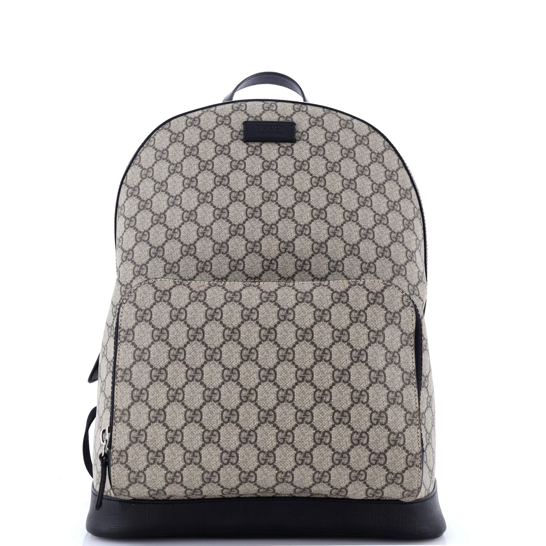 Gucci Zip Pocket Backpack GG Coated Canvas Medium