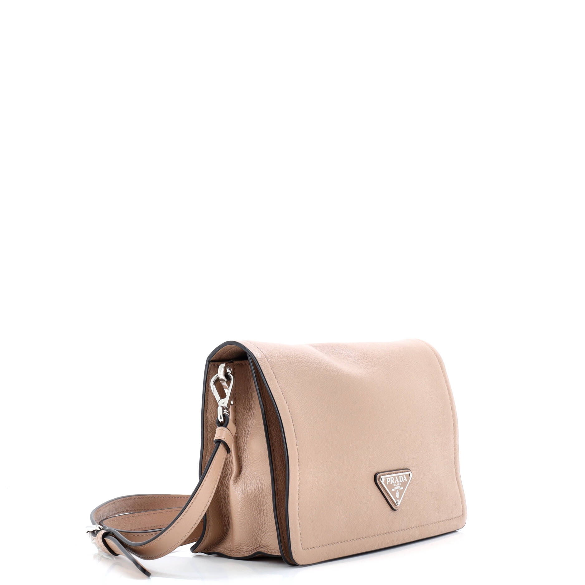 Prada Full Flap Shoulder Bag Glace Calf Small