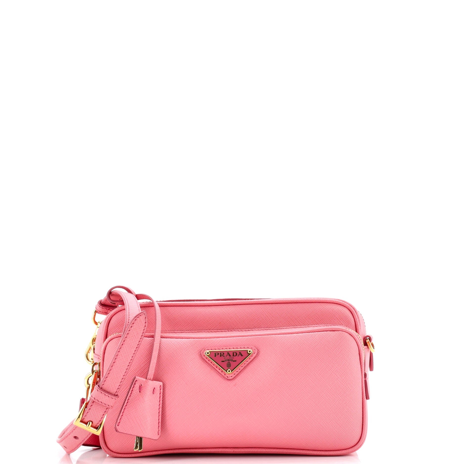 Prada Front Pocket Crossbody Bag Saffiano Leather Small