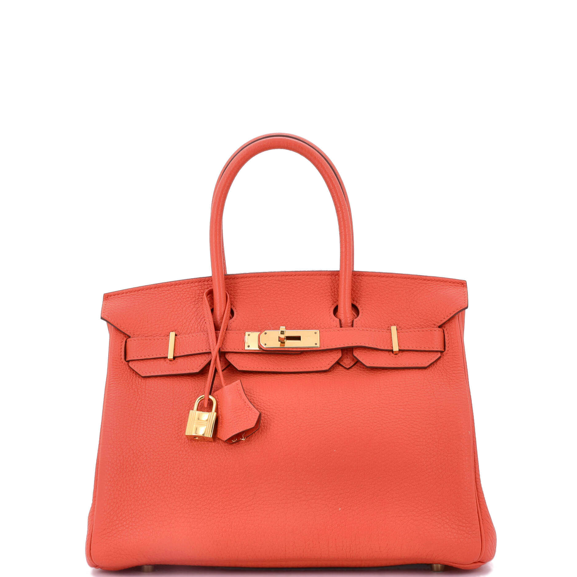Hermes Birkin Handbag Orange Togo with Gold Hardware 30