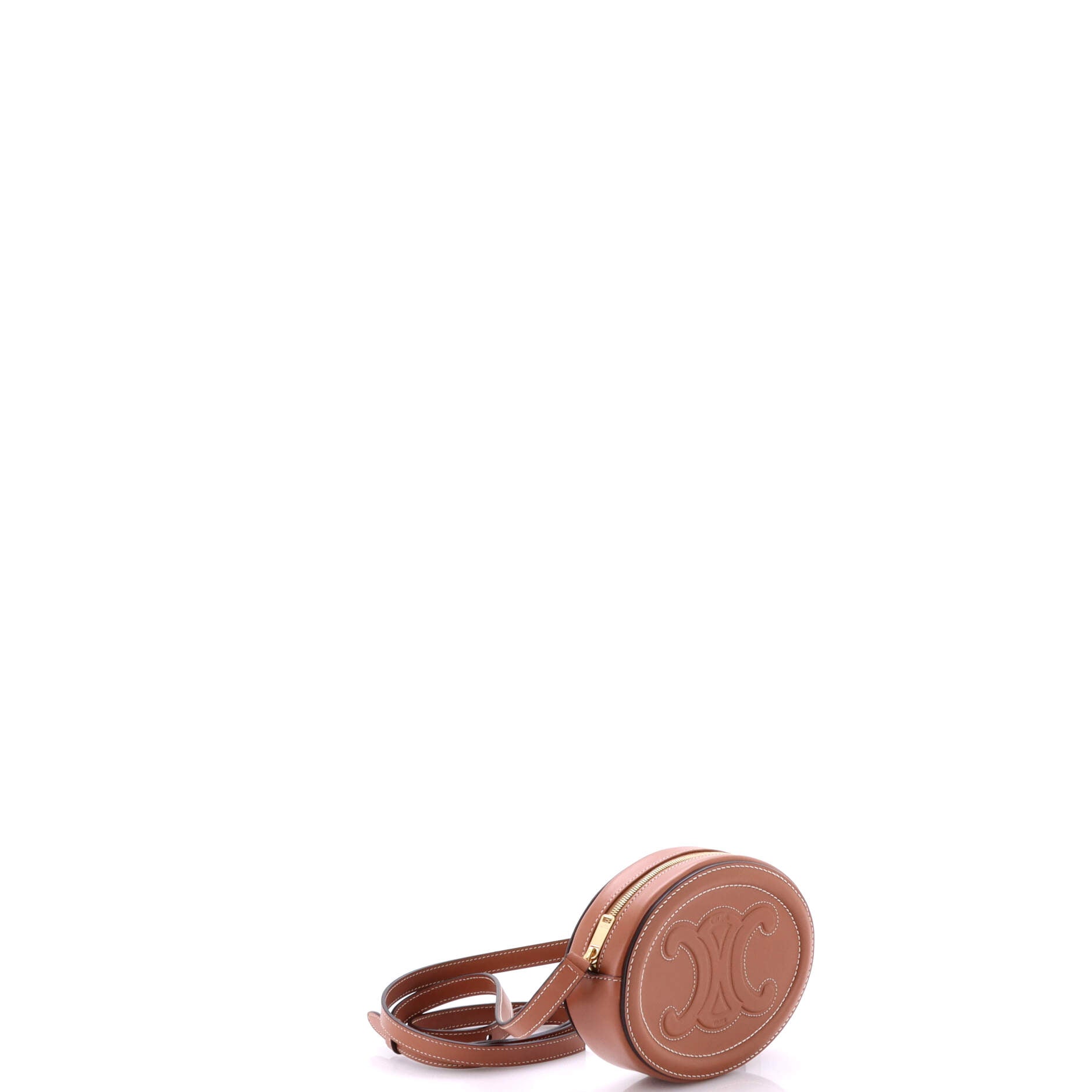 Celine Triomphe Oval Crossbody Bag Leather Mini
