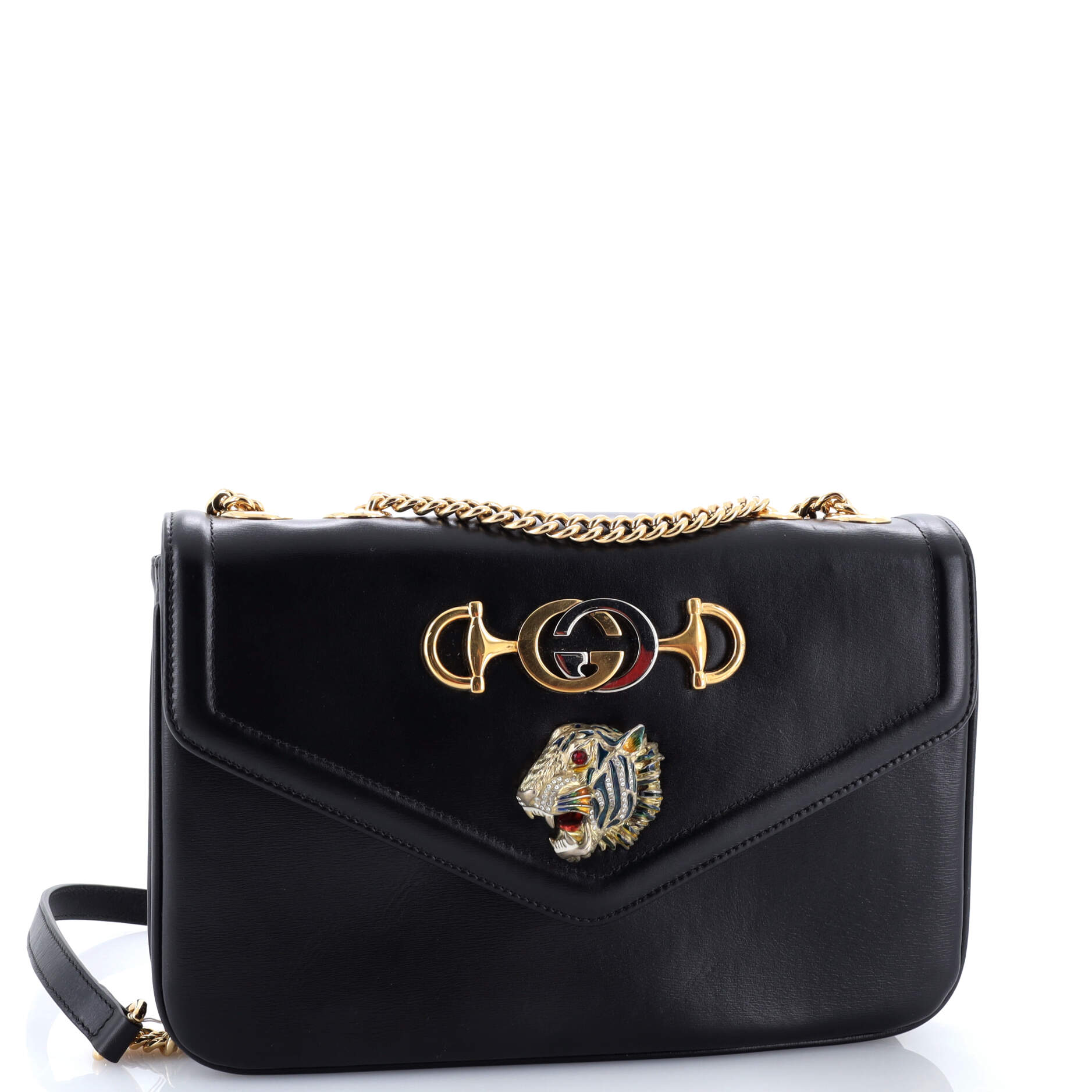 Gucci Rajah Chain Shoulder Bag Leather Medium