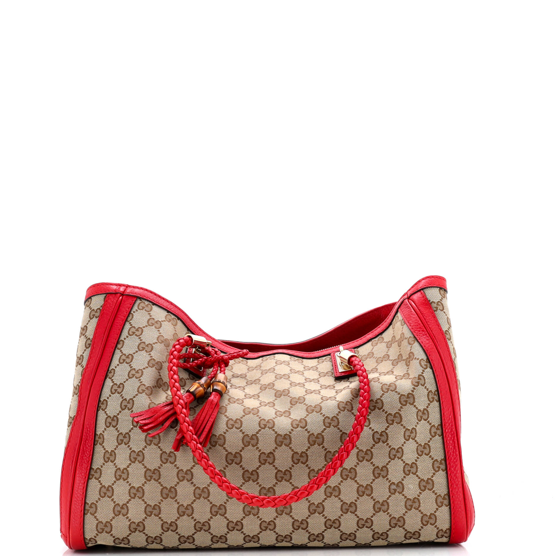 Gucci Bella Tote GG Canvas with Leather Medium