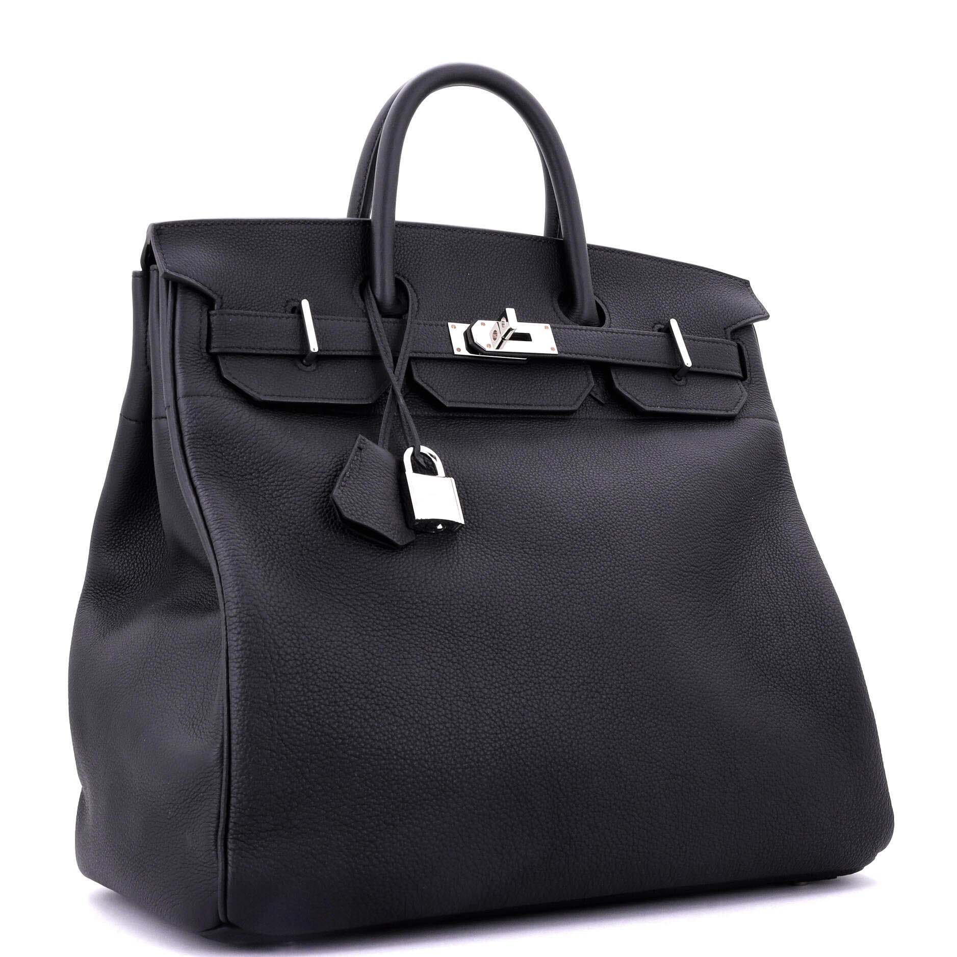 Hermes HAC Birkin Bag Black Togo with Palladium Hardware 40