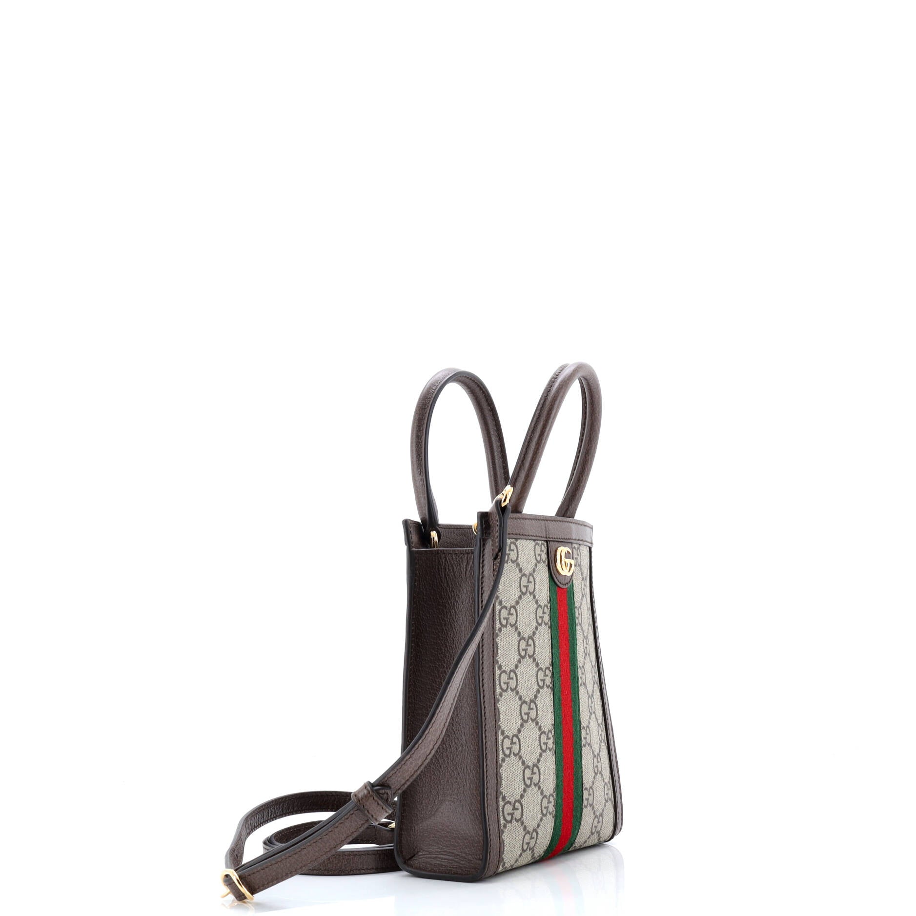 Gucci Ophidia Convertible Tote GG Coated Canvas Super Mini