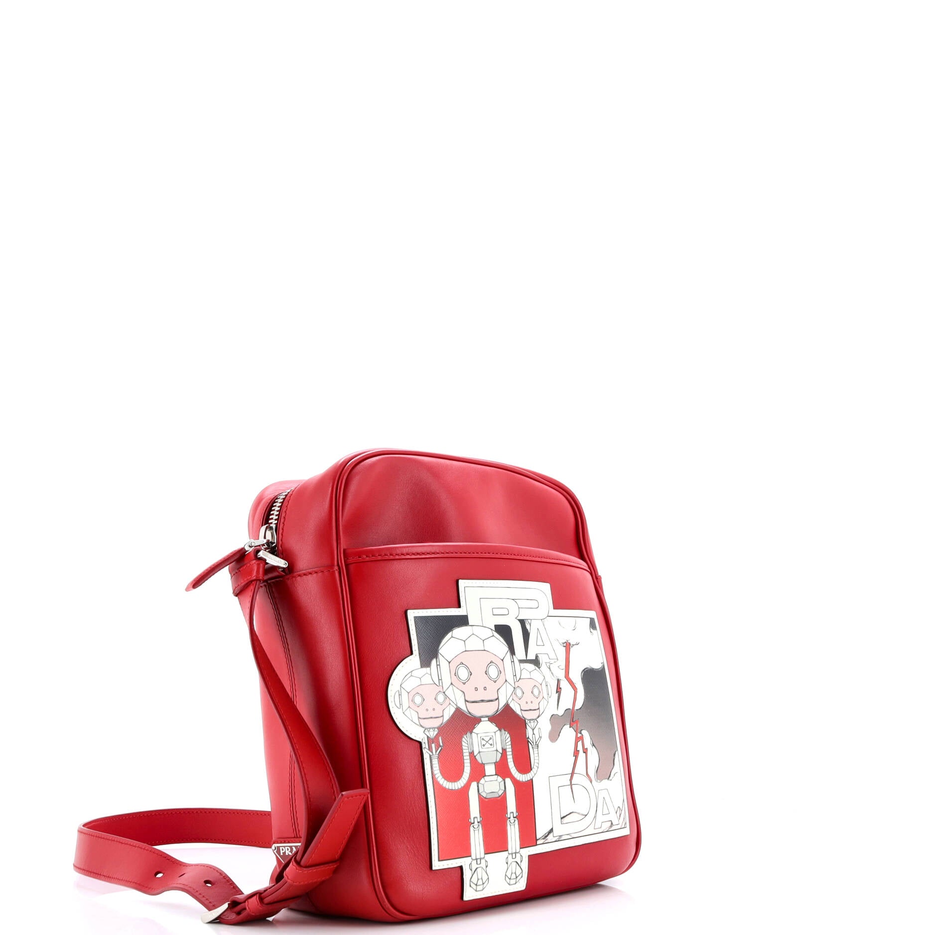 Prada Comic Messenger Printed Leather Medium