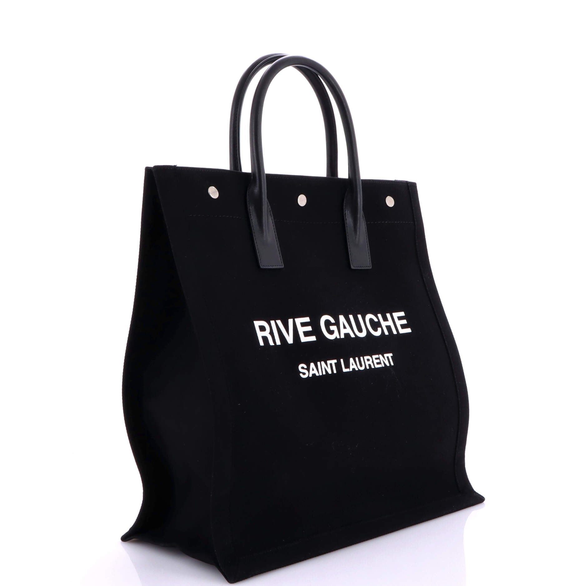 Saint Laurent Rive Gauche Shopper Tote Canvas Tall