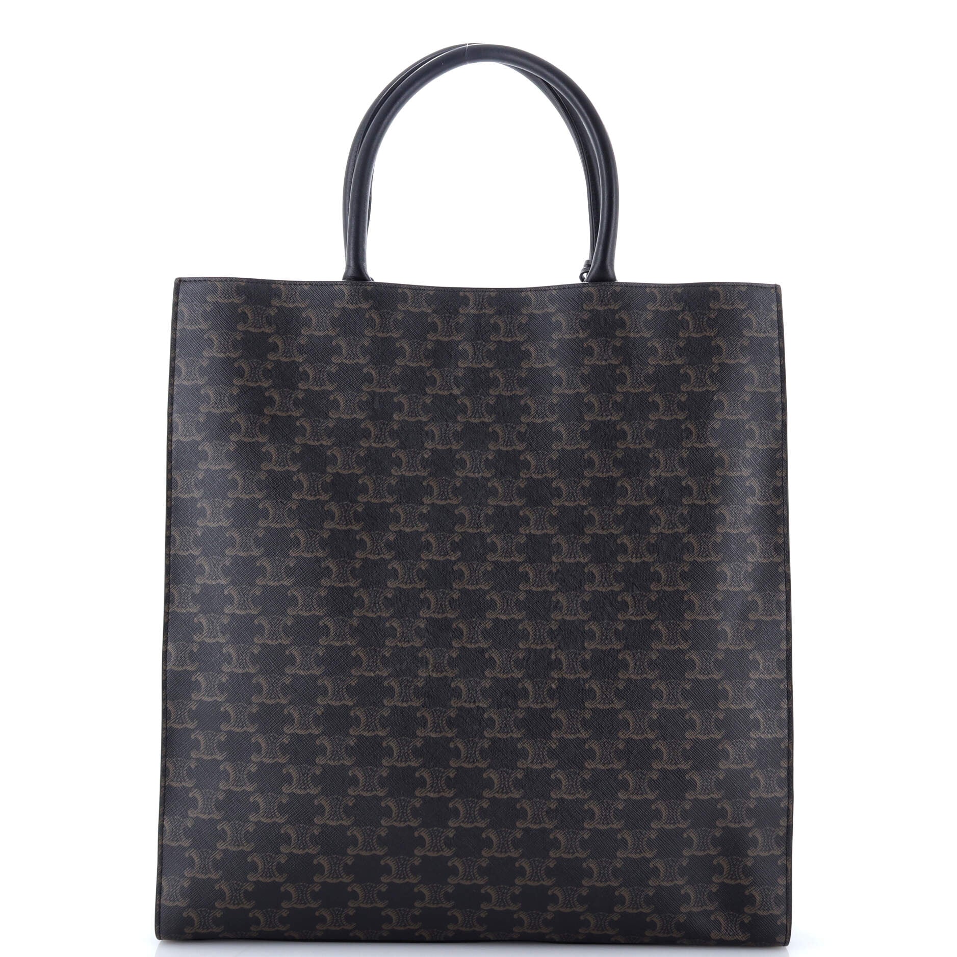 Celine Vertical Cabas Tote Triomphe Coated Canvas Large