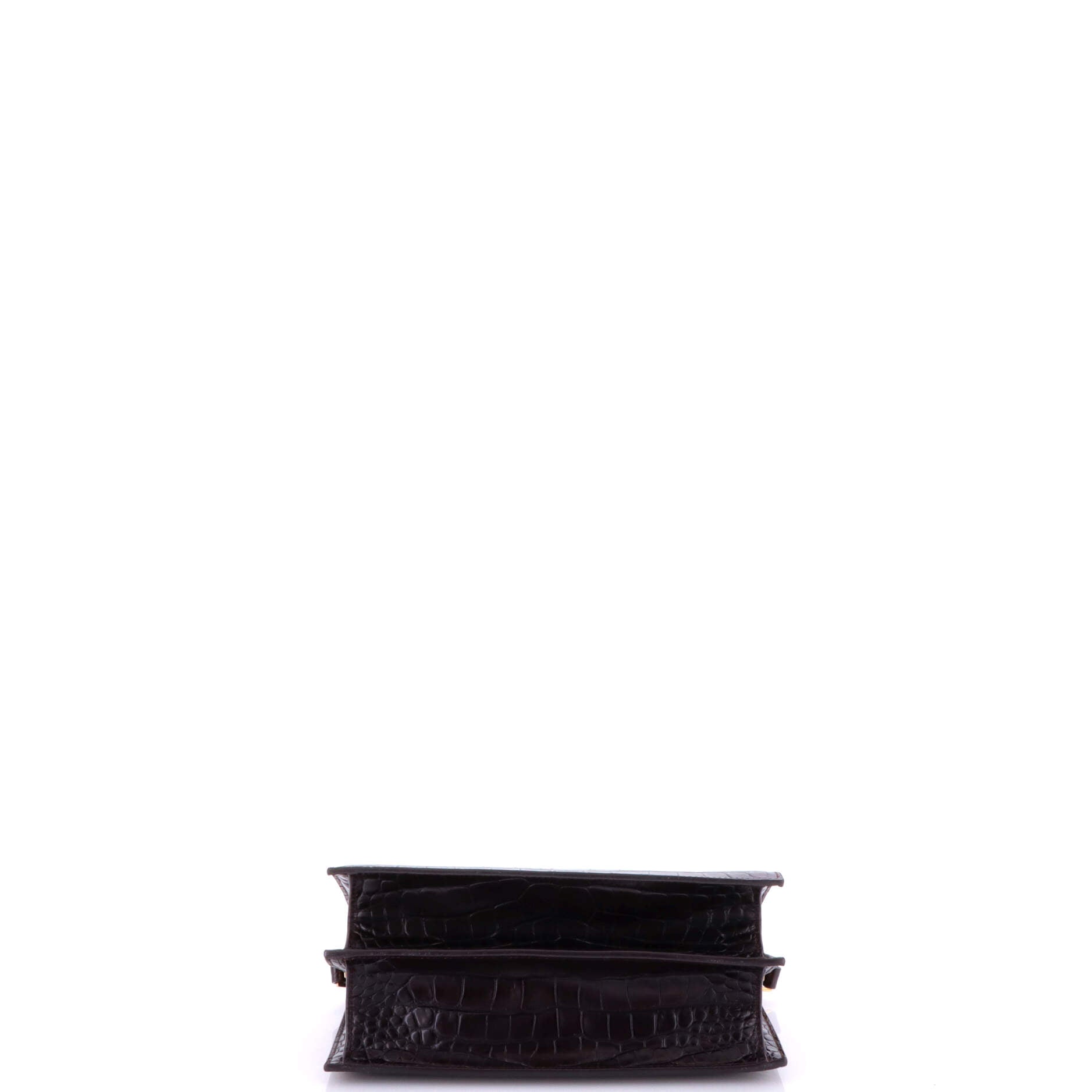 Saint Laurent Catherine Crossbody Bag Crocodile Embossed Leather