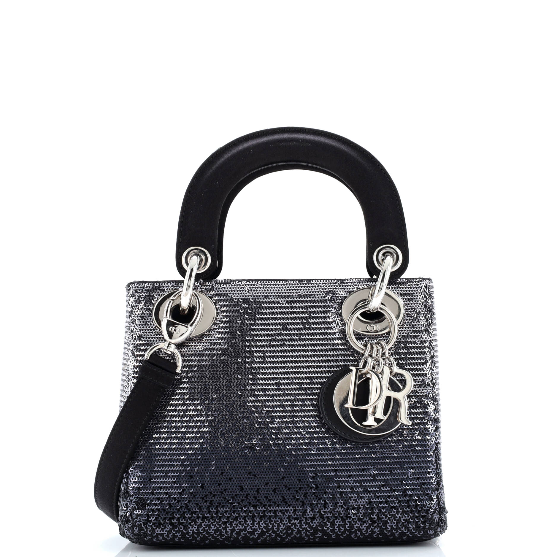 Christian Dior Lady Dior Bag Sequin Embellished Satin Mini