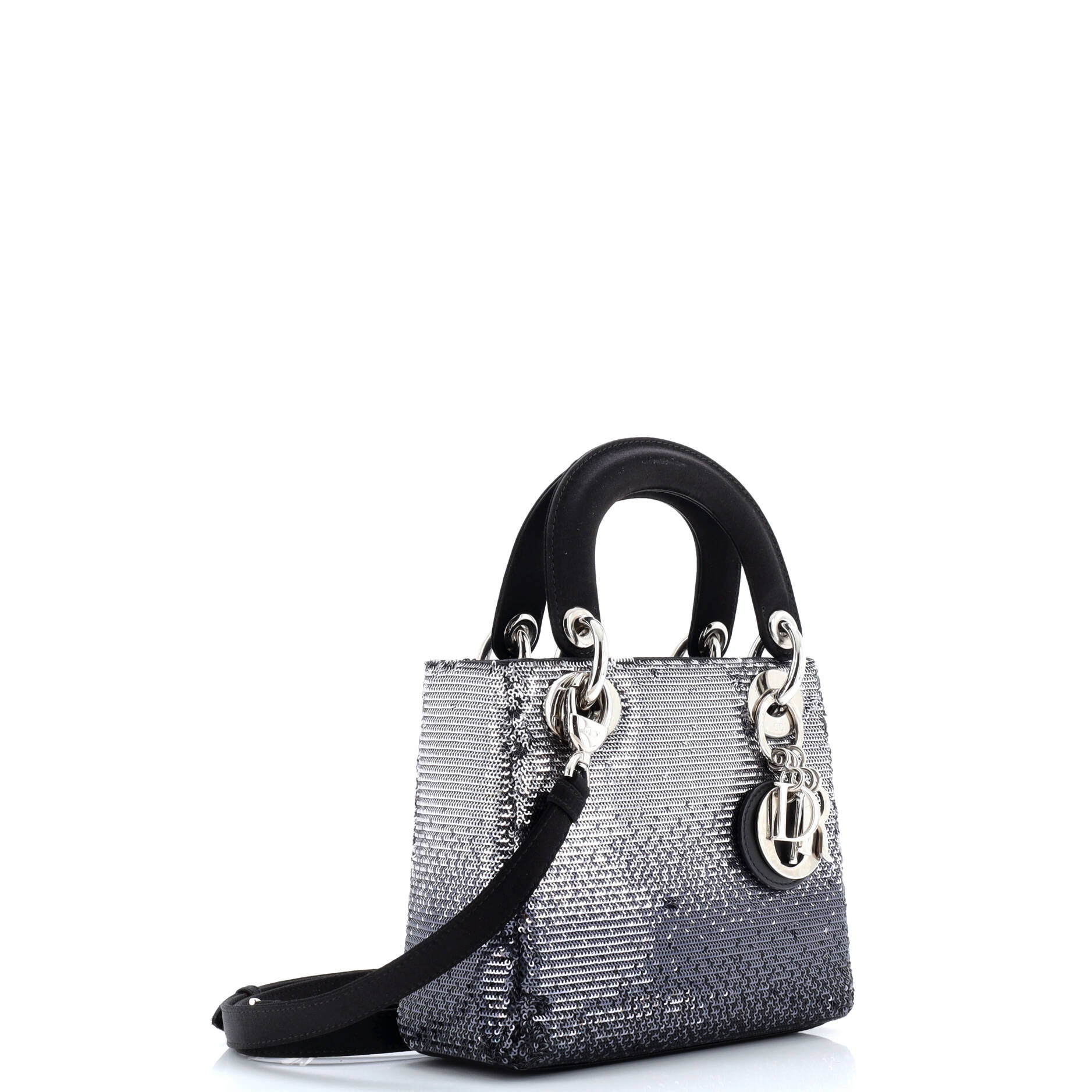 Christian Dior Lady Dior Bag Sequin Embellished Satin Mini