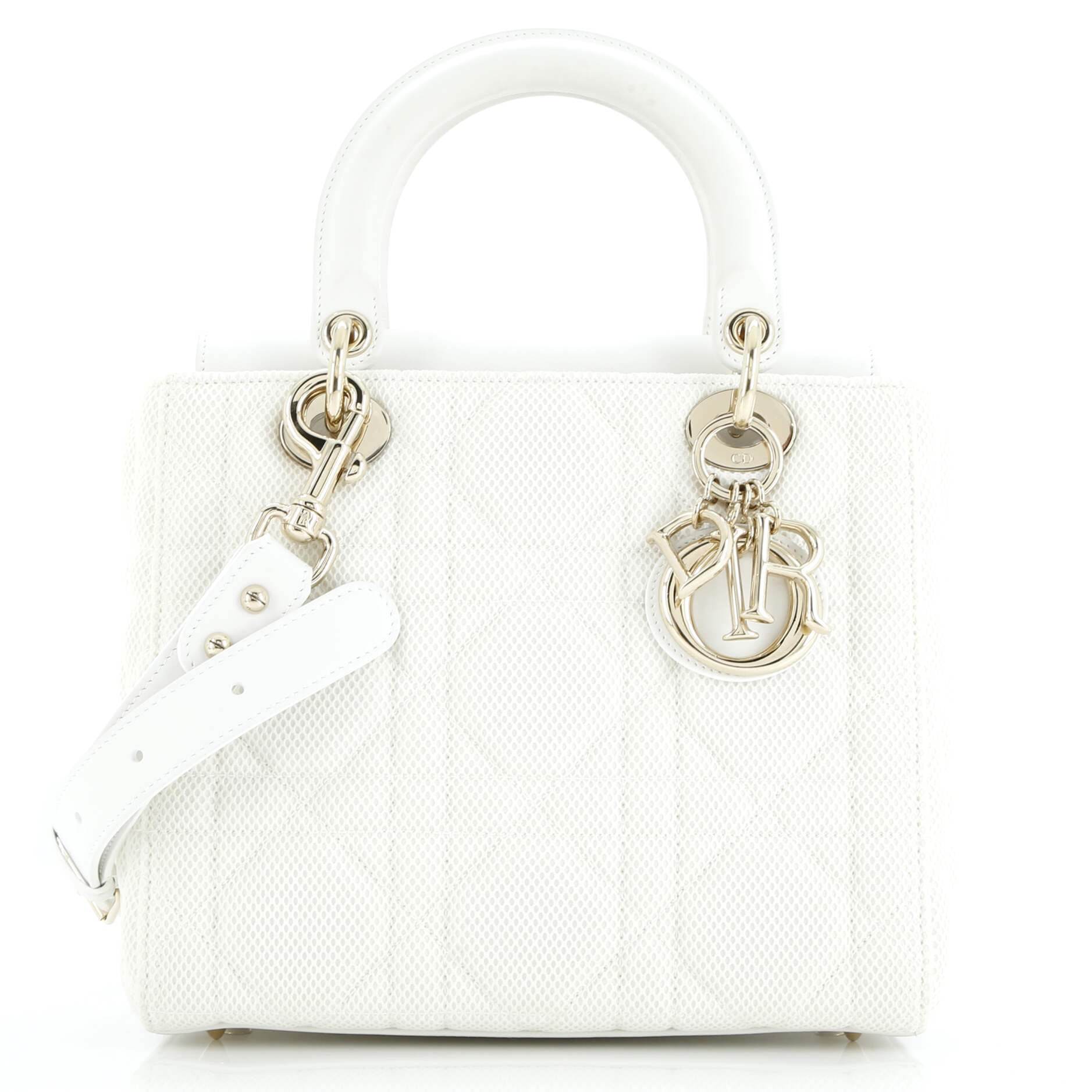 Christian Dior Lady Dior Bag Cannage Quilt Mesh Medium