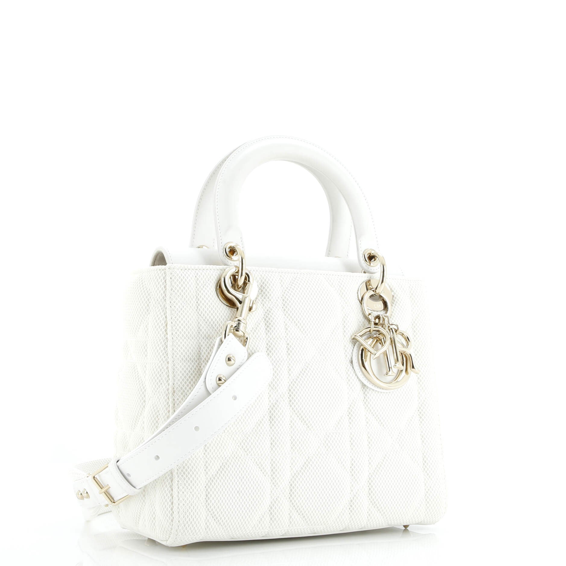 Christian Dior Lady Dior Bag Cannage Quilt Mesh Medium
