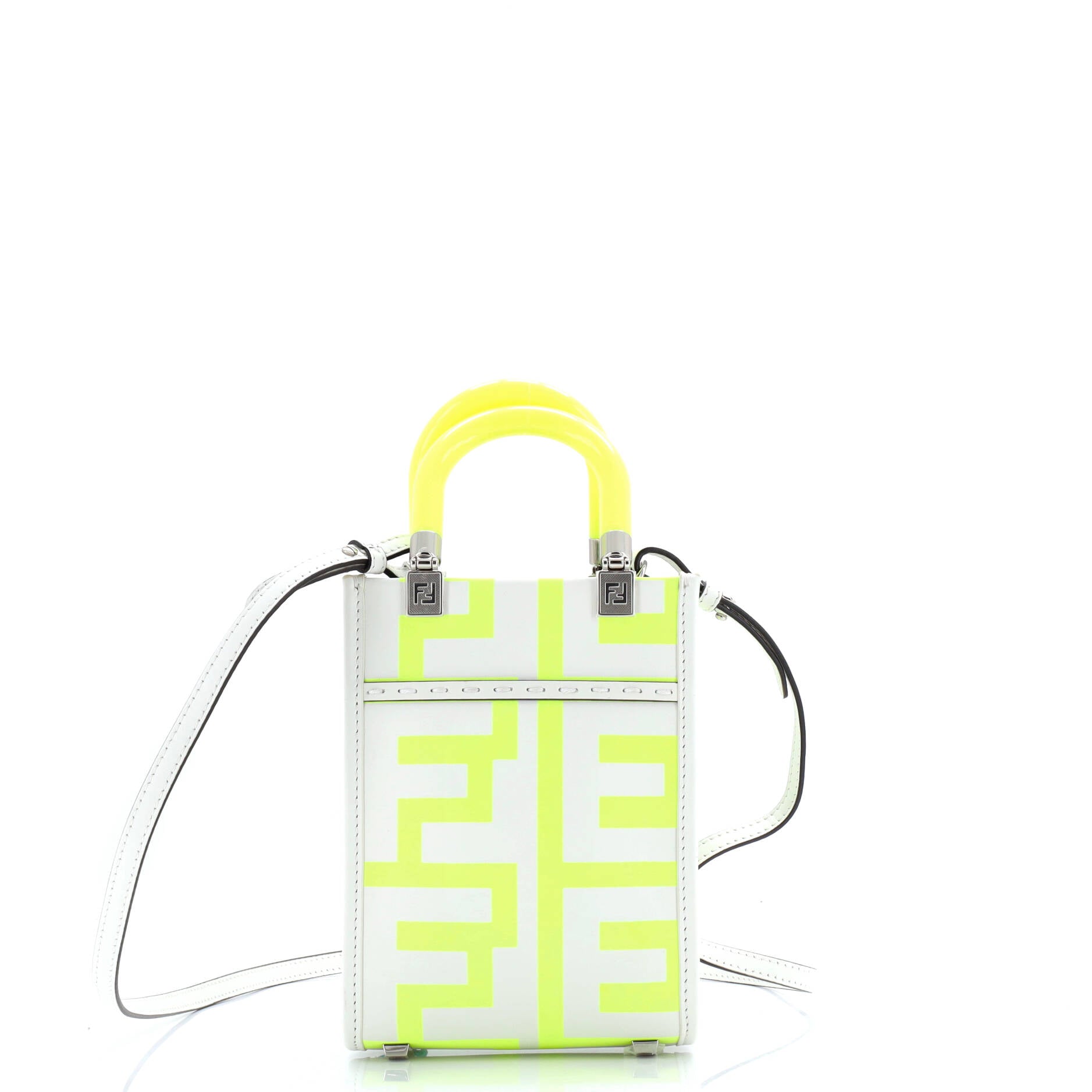 Fendi x Marc Jacobs Sunshine Shopper Tote Printed Leather Mini