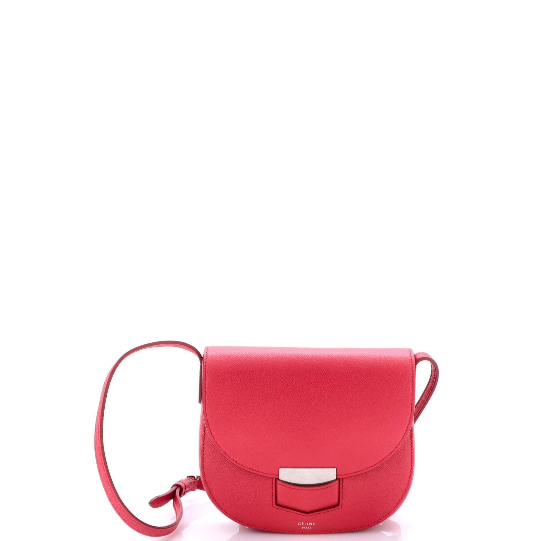 Celine Trotteur Crossbody Bag Grainy Leather Small