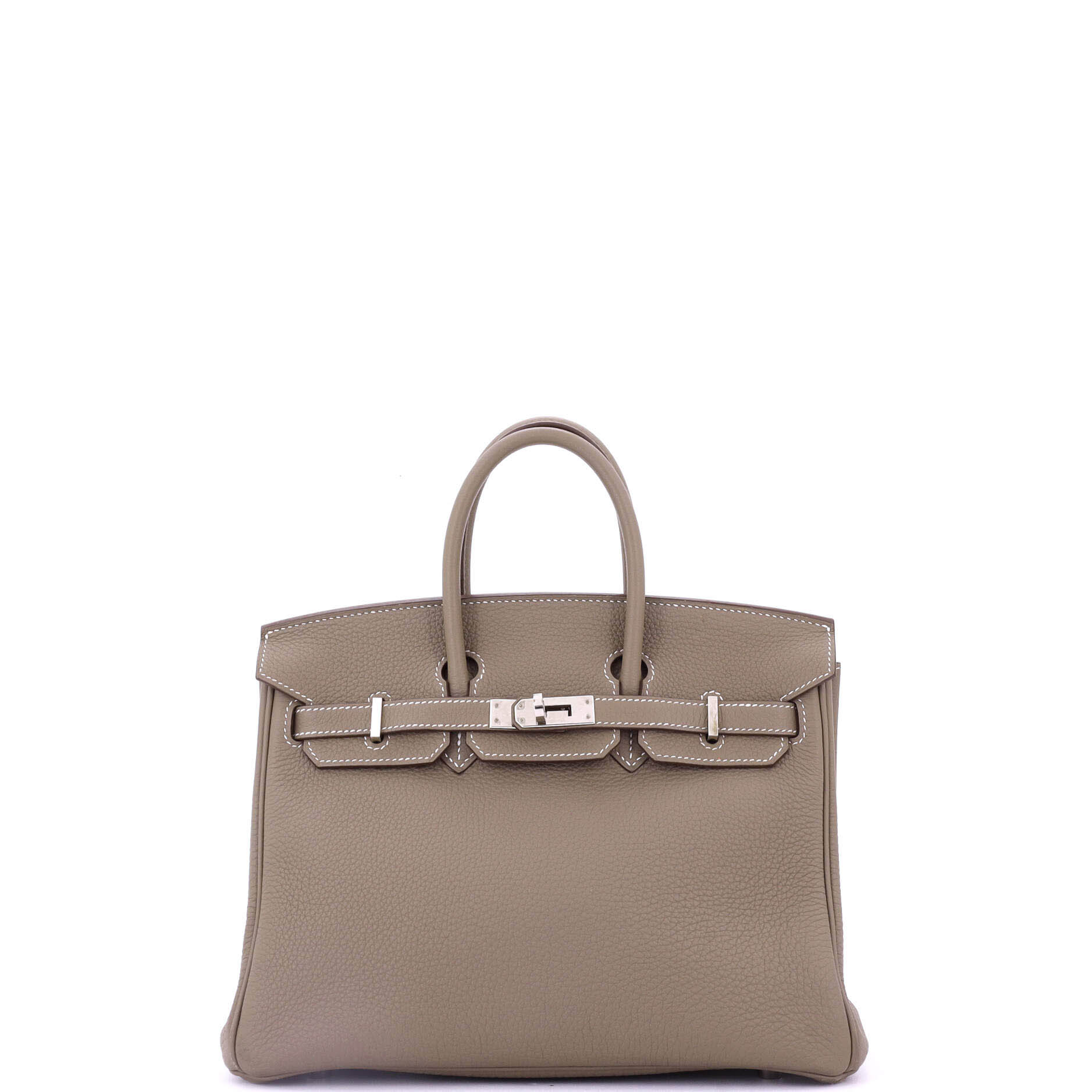 Hermes Birkin Handbag Grey Togo with Palladium Hardware 25