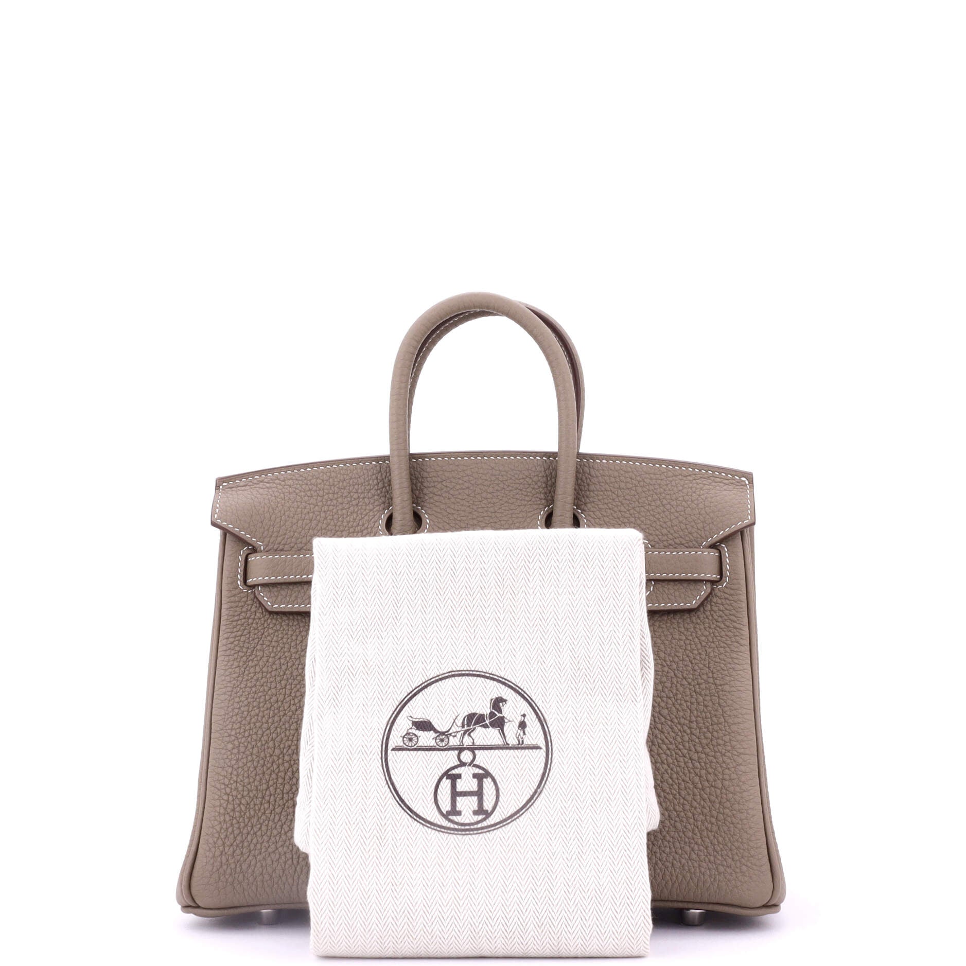 Hermes Birkin Handbag Grey Togo with Palladium Hardware 25