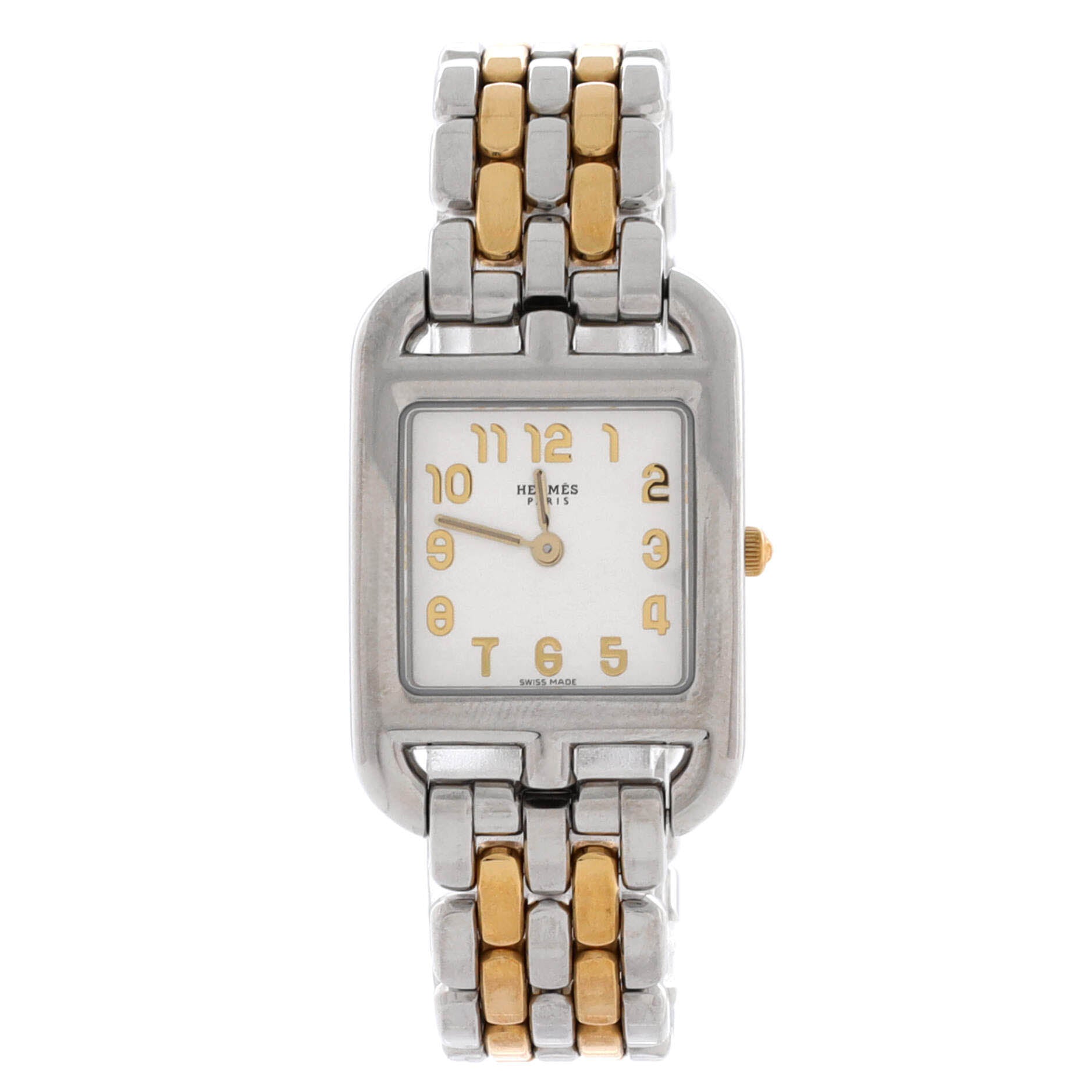Hermes Cape Cod Quartz Watch Stainless Steel and Yellow Gold 23