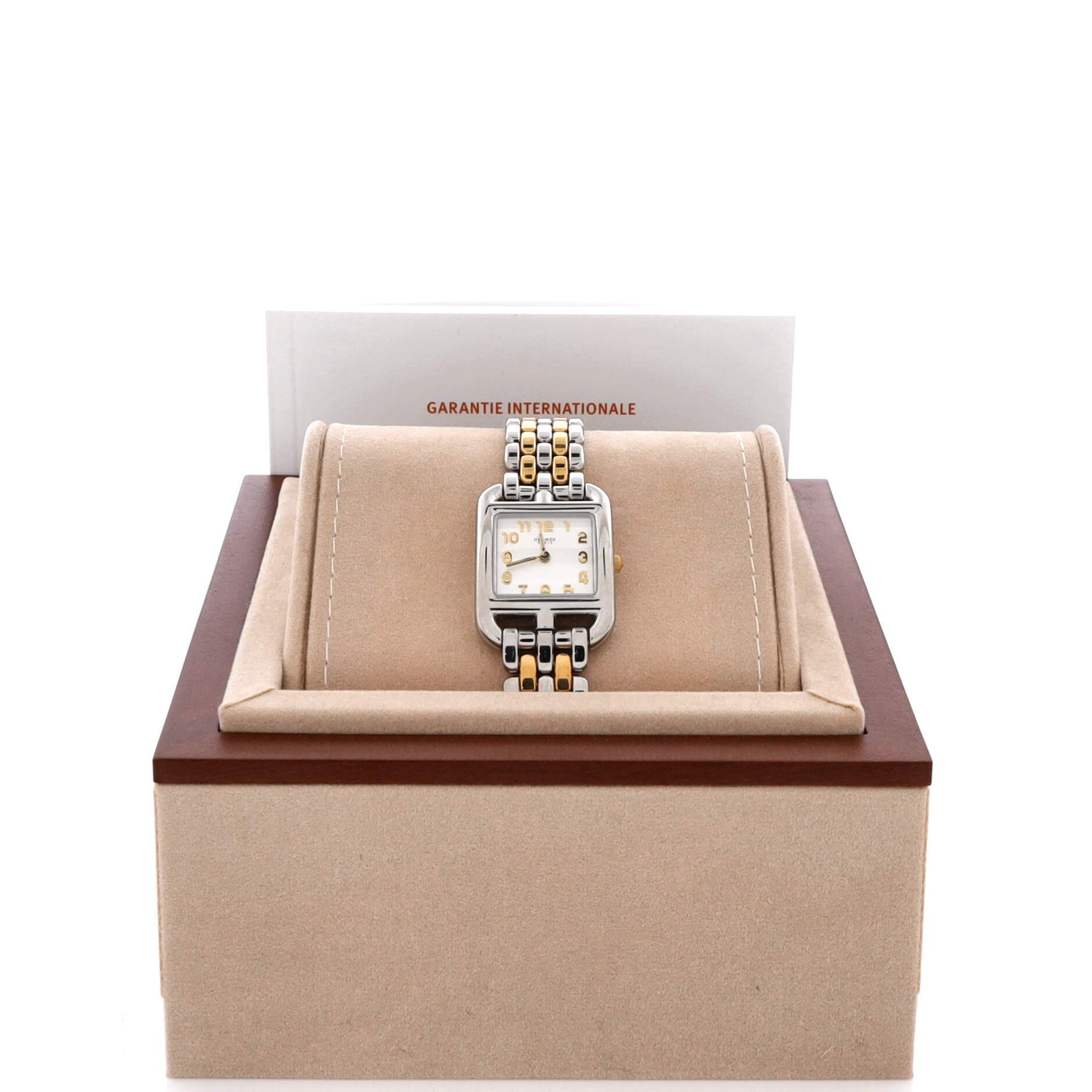 Hermes Cape Cod Quartz Watch Stainless Steel and Yellow Gold 23