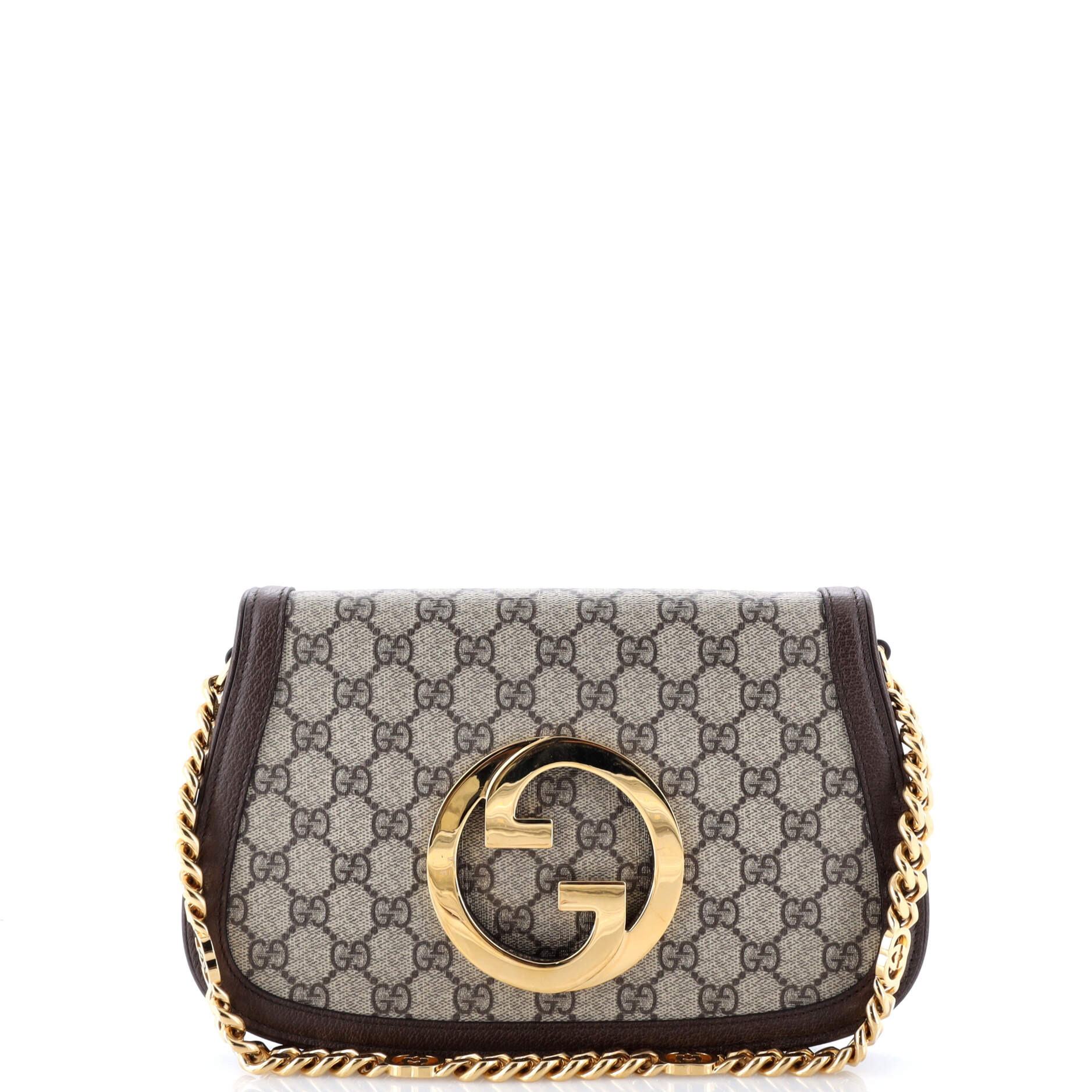 Gucci Blondie NM Chain Flap Bag GG Coated Canvas Small