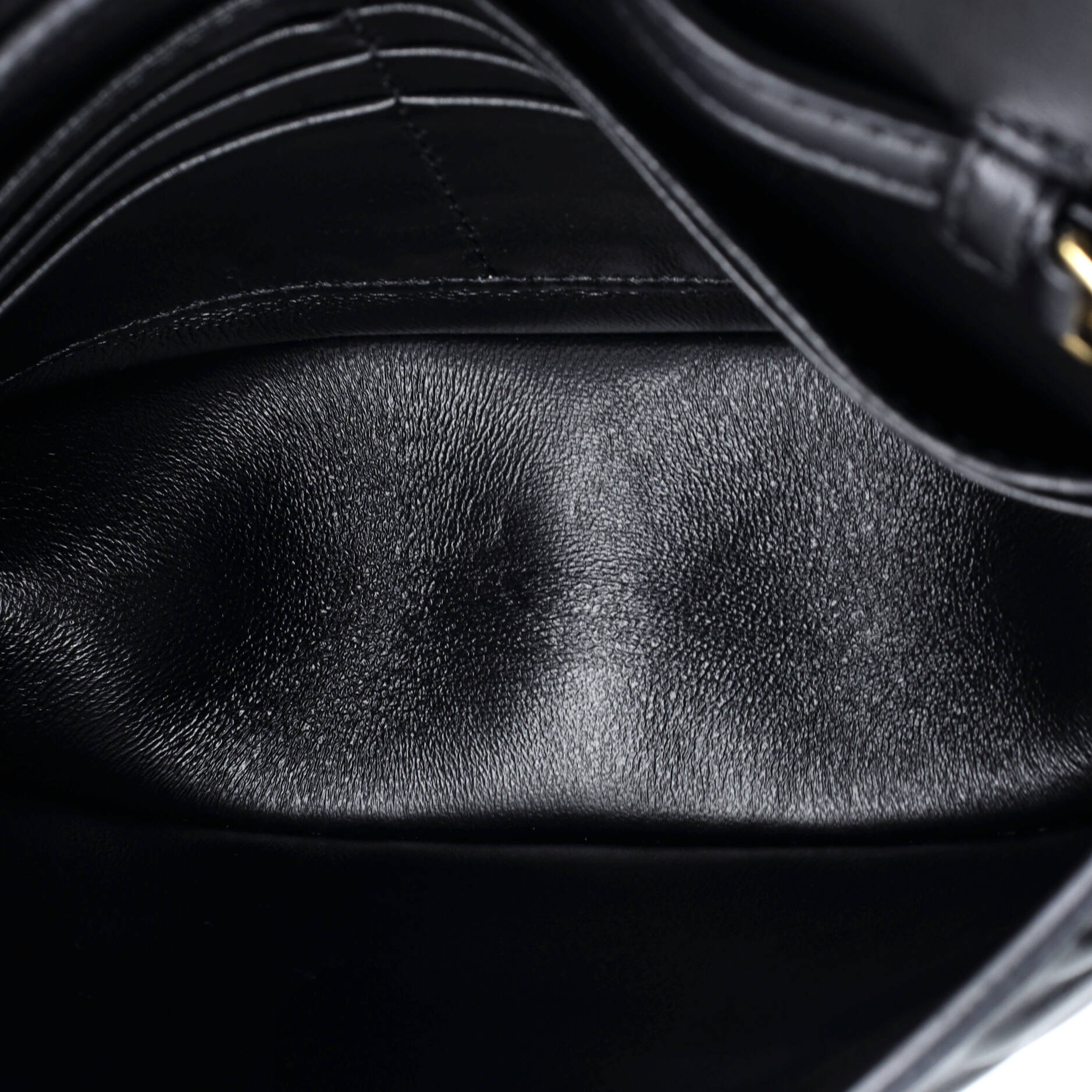 Fendi Baguette Wallet on Chain Zucca Embossed Leather