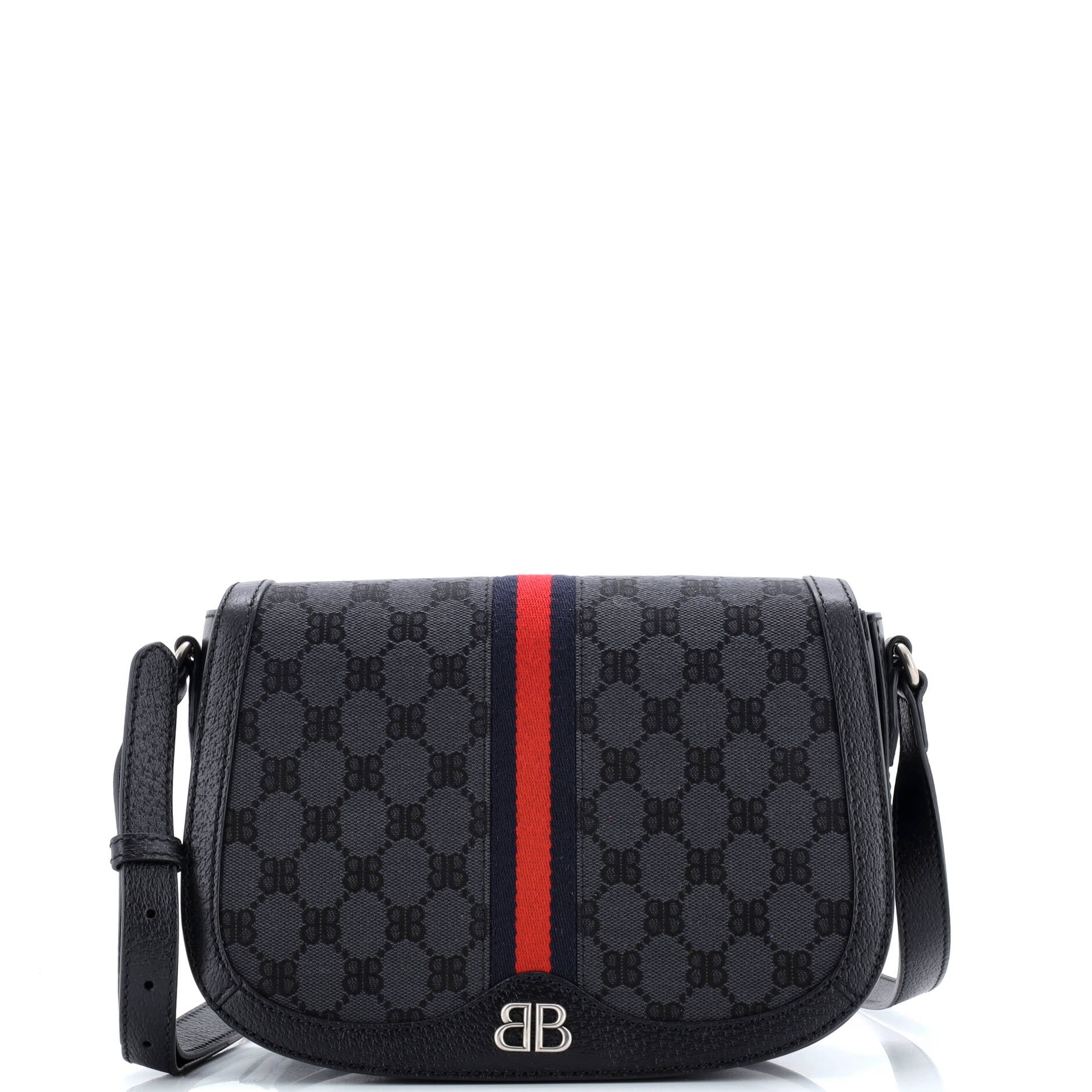 Gucci x Balenciaga The Hacker Project Flap Messenger Bag BB Canvas Medium