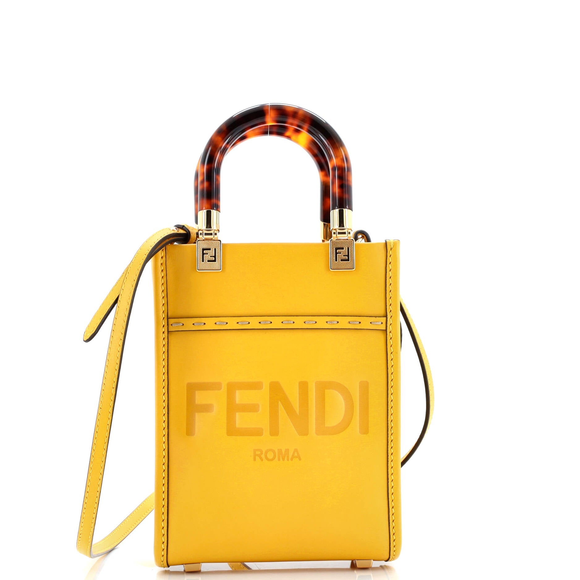 Fendi Sunshine Shopper Tote Leather Mini