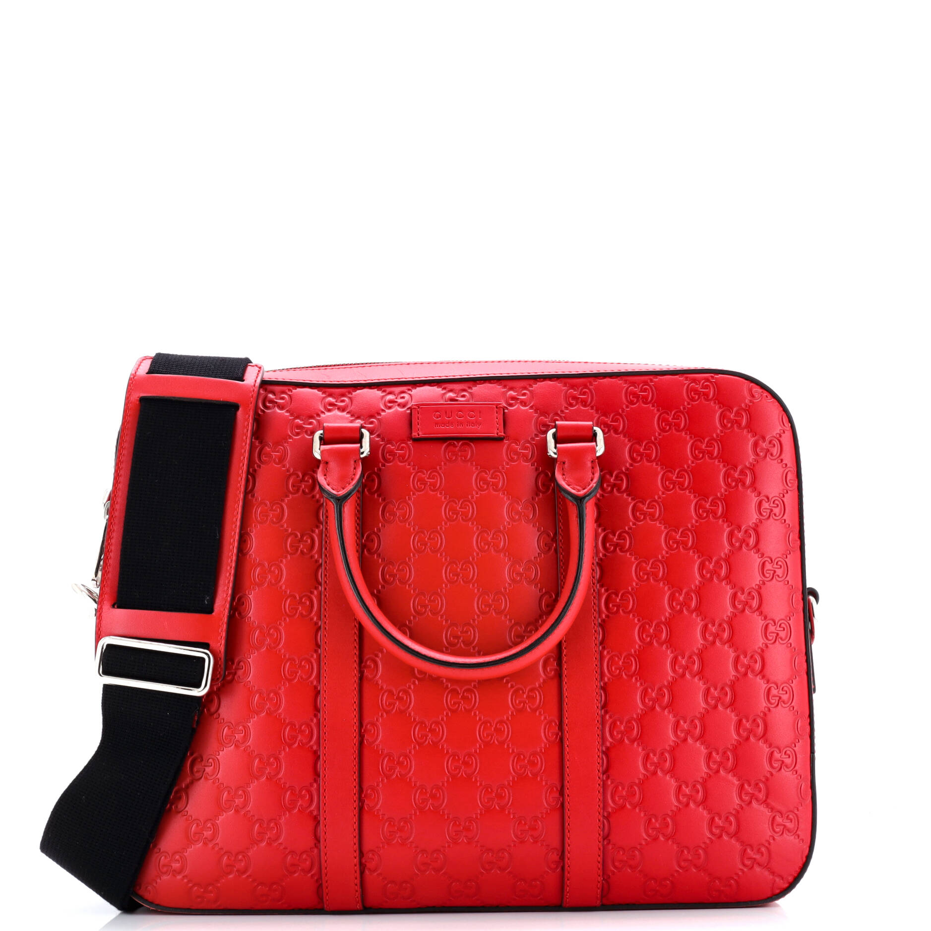Gucci Signature Convertible Briefcase Guccissima Leather Medium