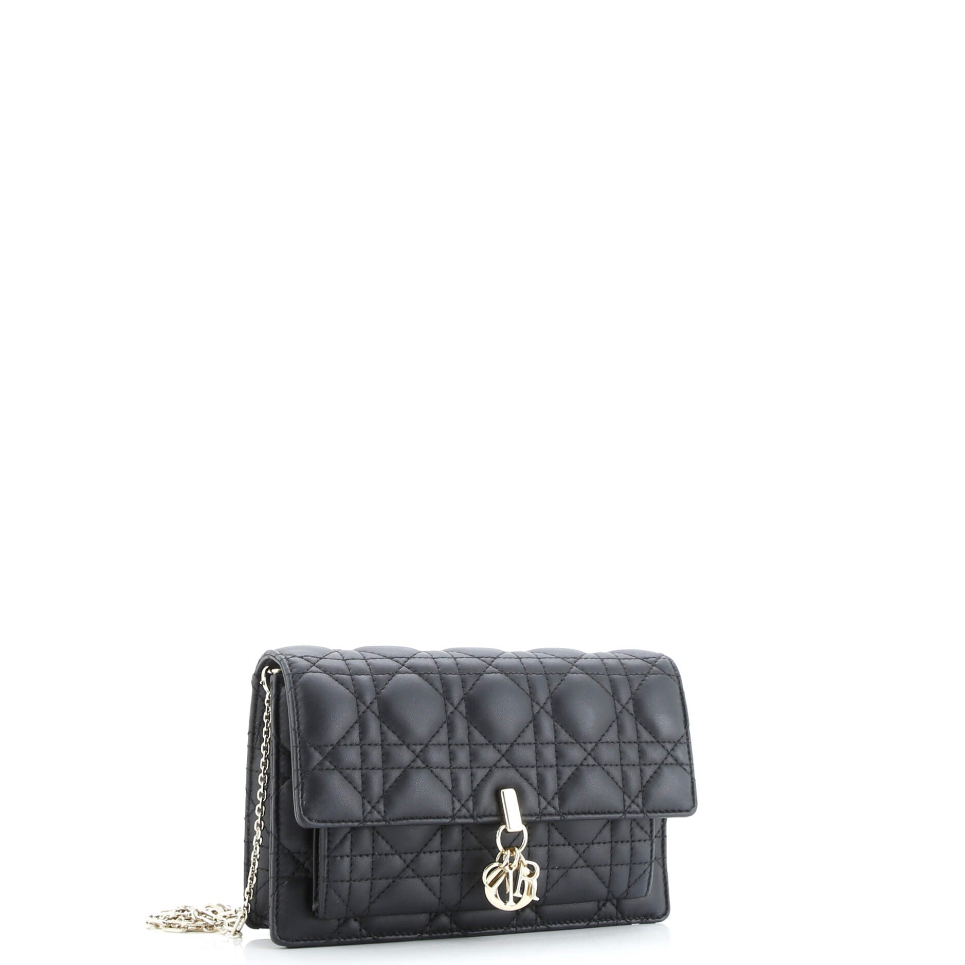 Christian Dior Miss Dior Charms Chain Pouch Cannage Quilt Lambskin
