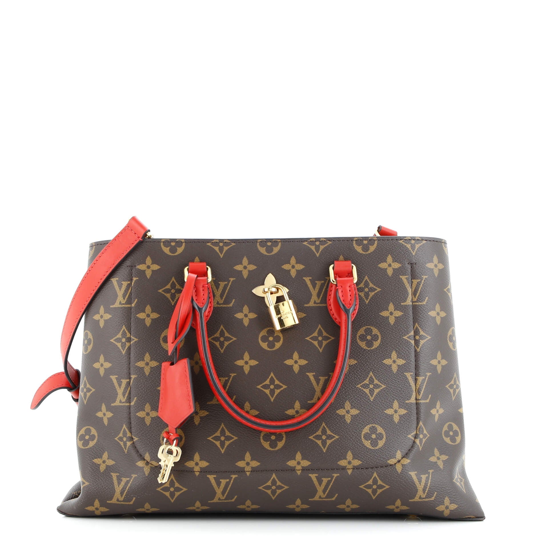 Louis Vuitton Flower Tote Monogram Canvas with Leather