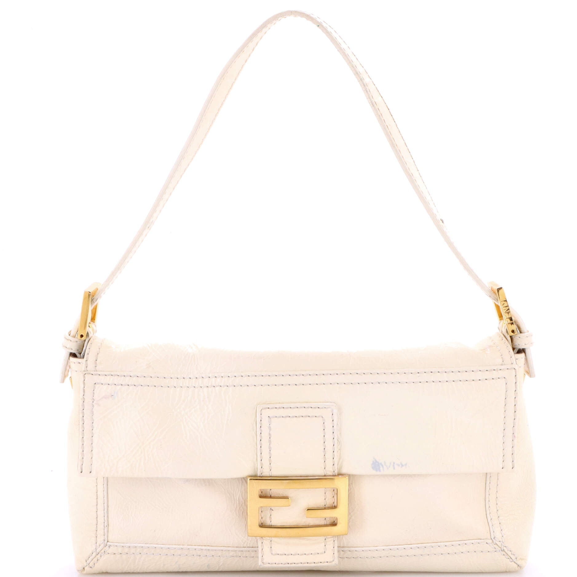 Fendi Convertible Baguette Crossbody Patent Medium