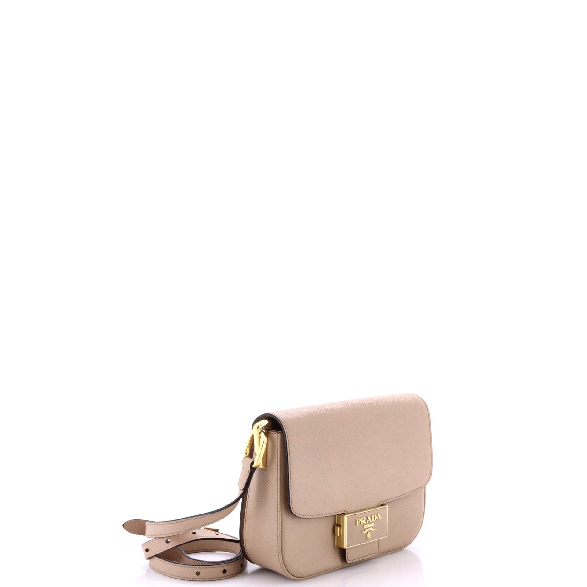 Prada Embleme Flap Bag Saffiano Leather Small