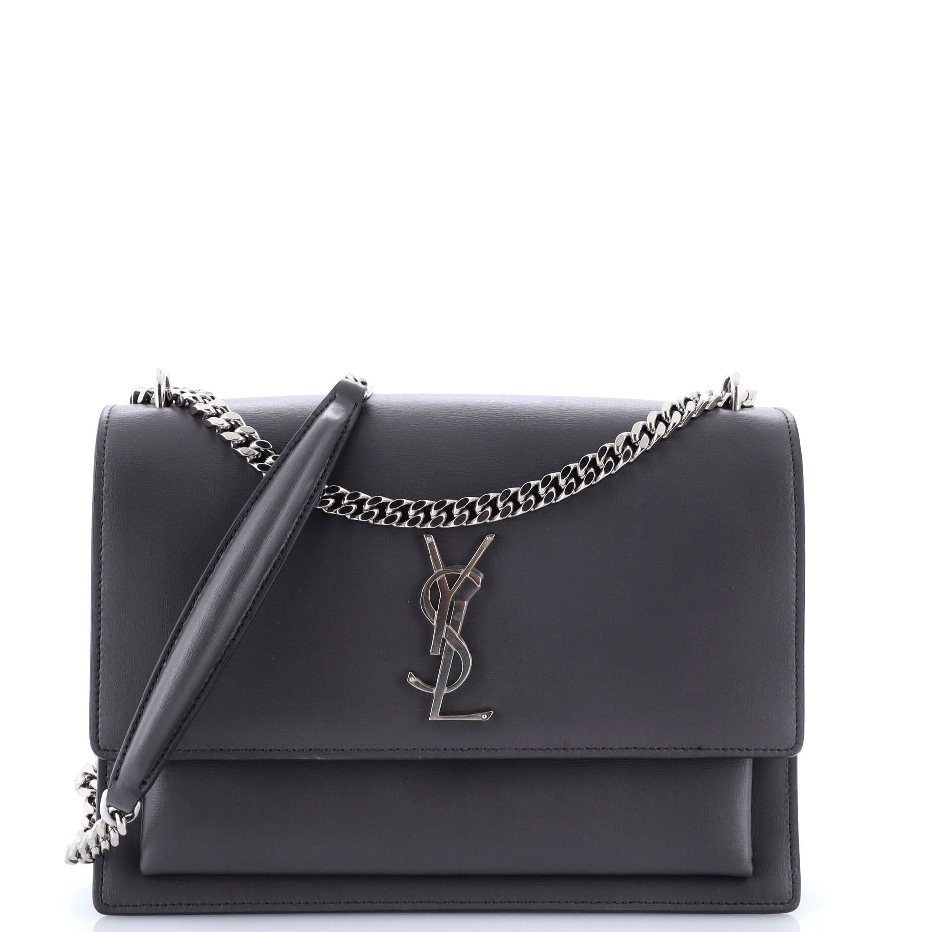 Saint Laurent Sunset Crossbody Bag Leather Large