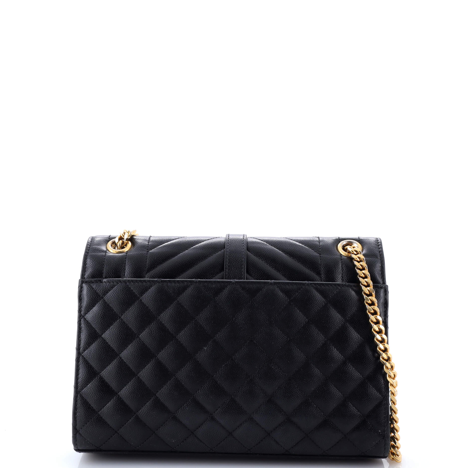 Saint Laurent Classic Monogram Envelope Satchel Mixed Matelasse Leather Medium