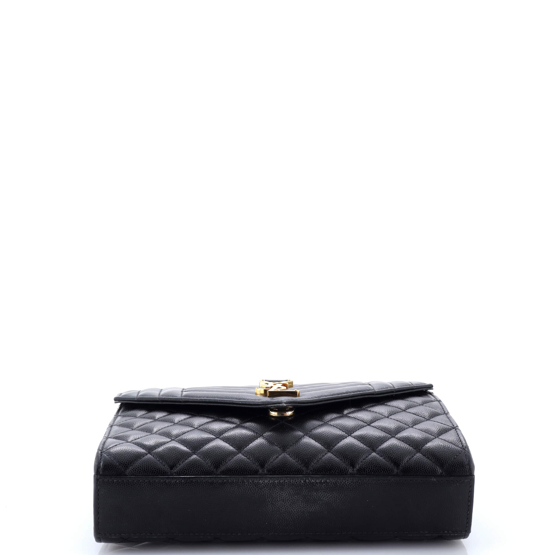 Saint Laurent Classic Monogram Envelope Satchel Mixed Matelasse Leather Medium