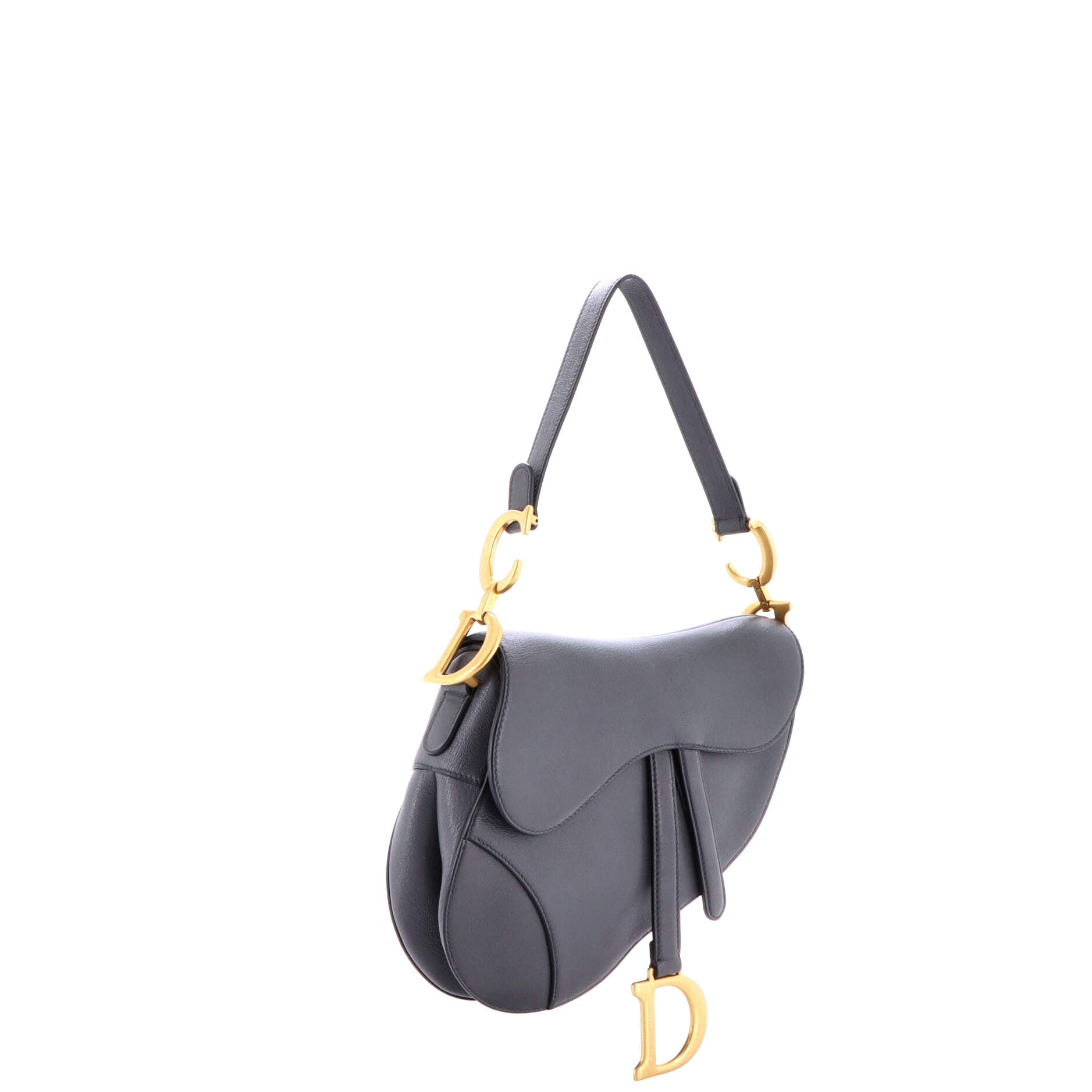 Christian Dior Saddle Handbag Leather Medium