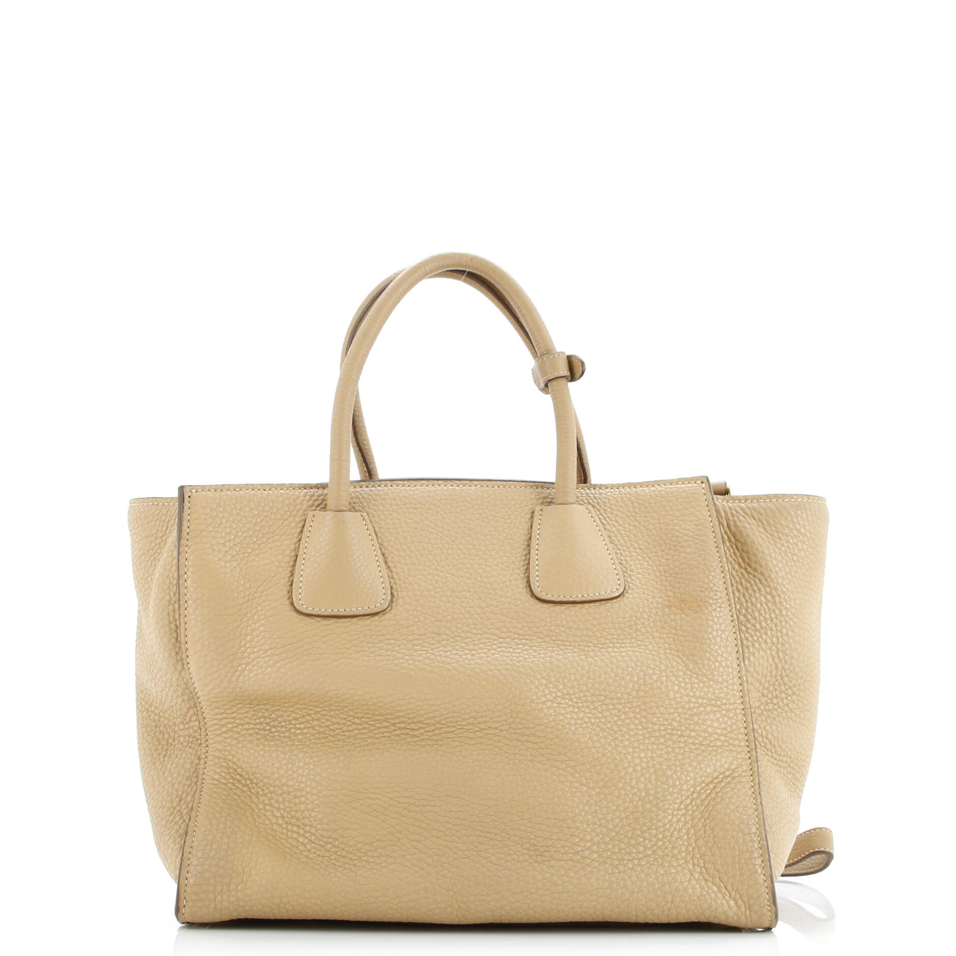 Prada Front Pocket Wing Convertible Tote Vitello Daino