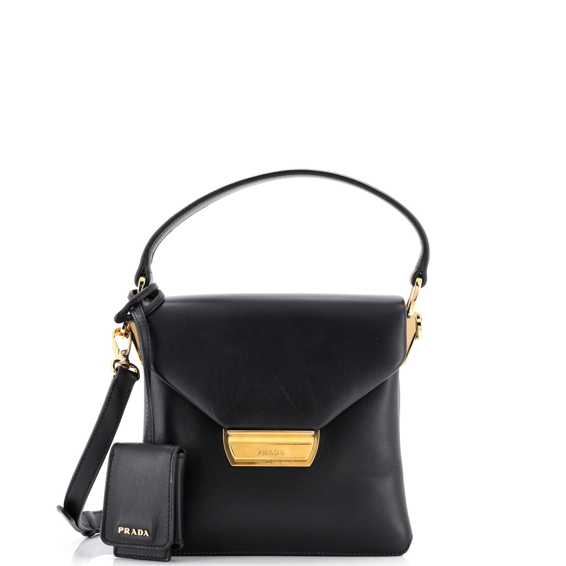 Prada Ingrid Top Handle Flap Bag New Calf Small