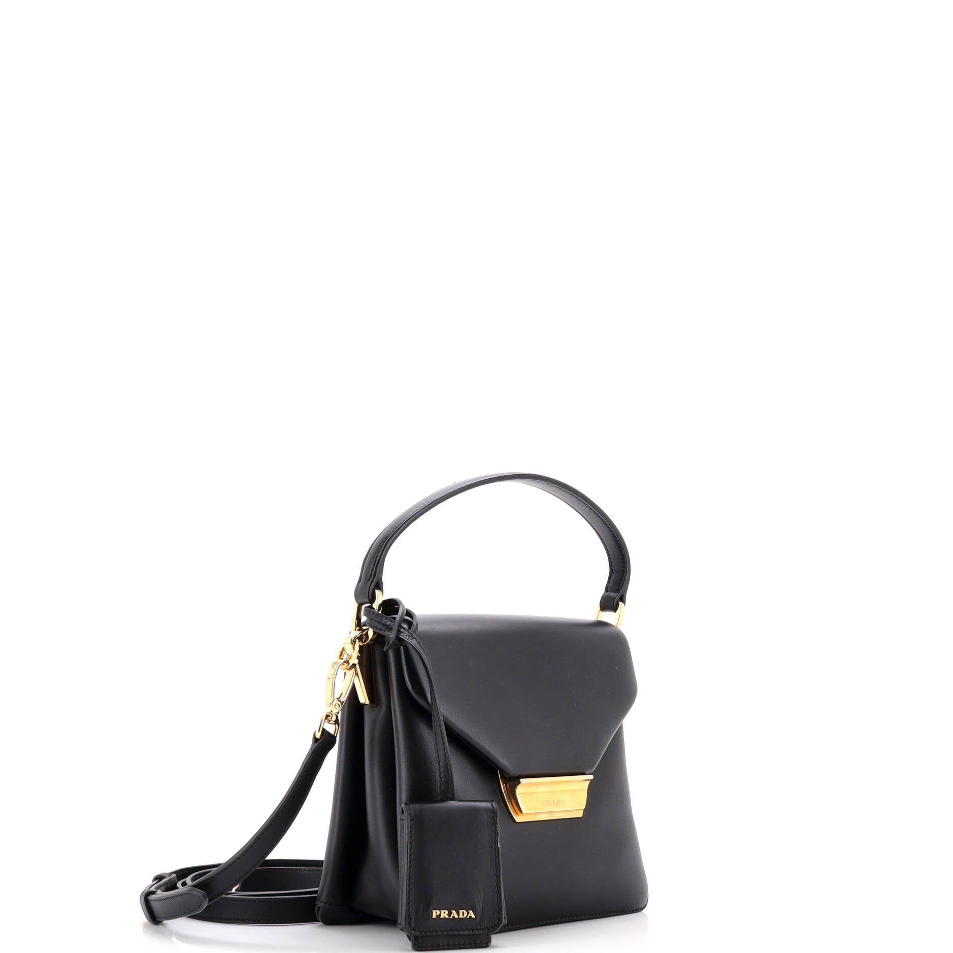 Prada Ingrid Top Handle Flap Bag New Calf Small
