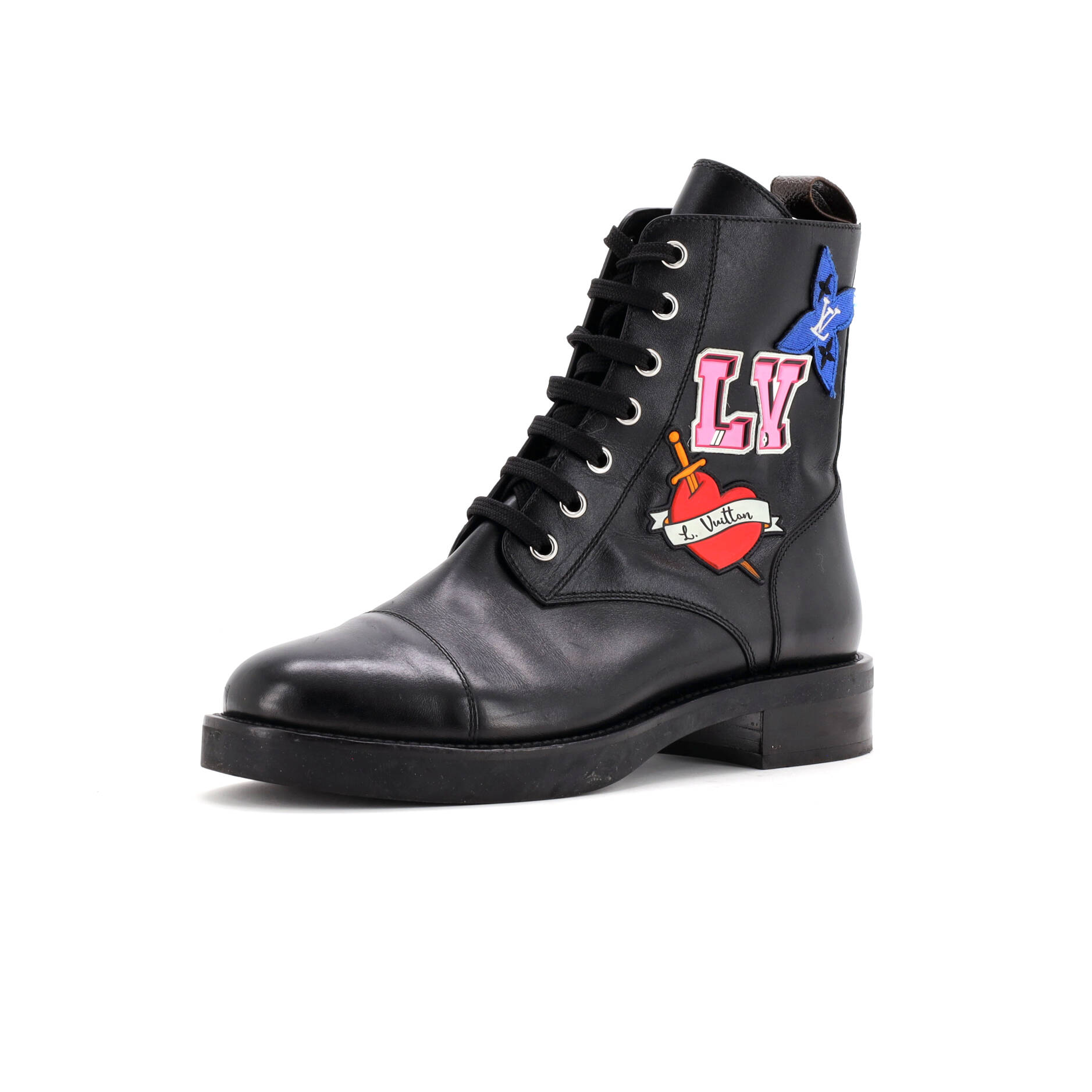 Louis Vuitton Women's Monogram Territory Flat High Ranger Boots Leather