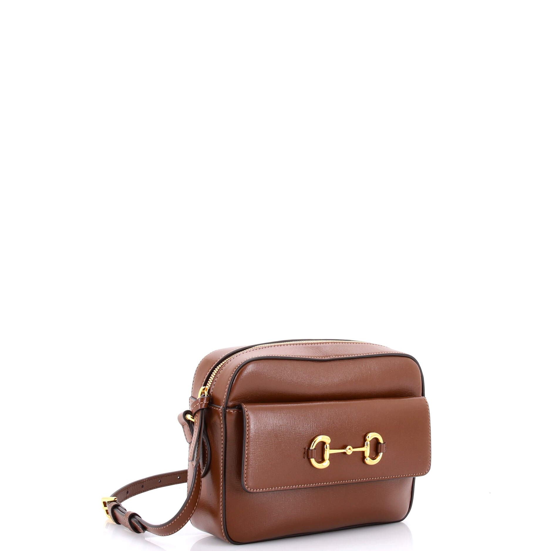 Gucci Horsebit 1955 Flap Pocket Camera Bag Leather Small