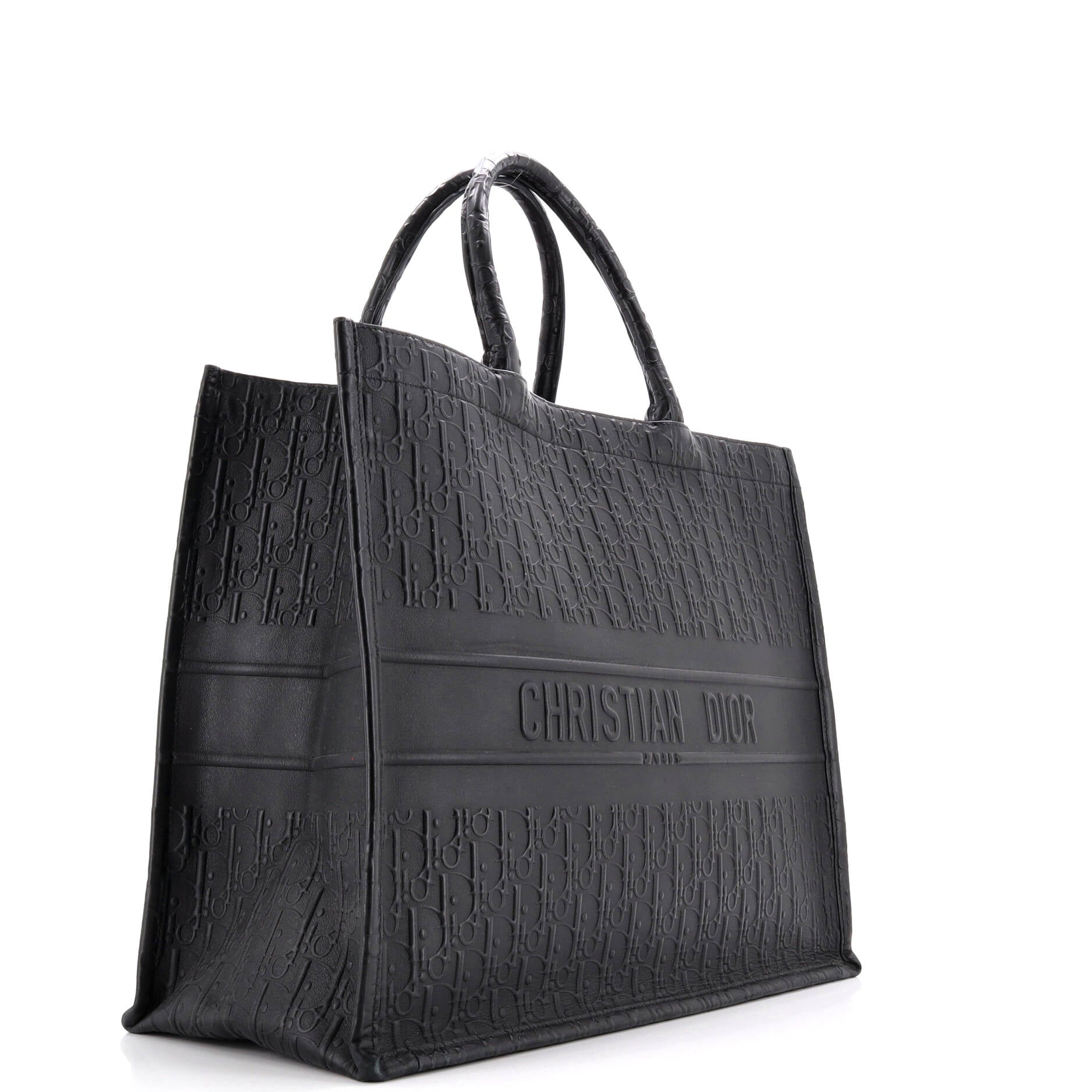 Christian Dior Book Tote Oblique Embossed Calfskin Large