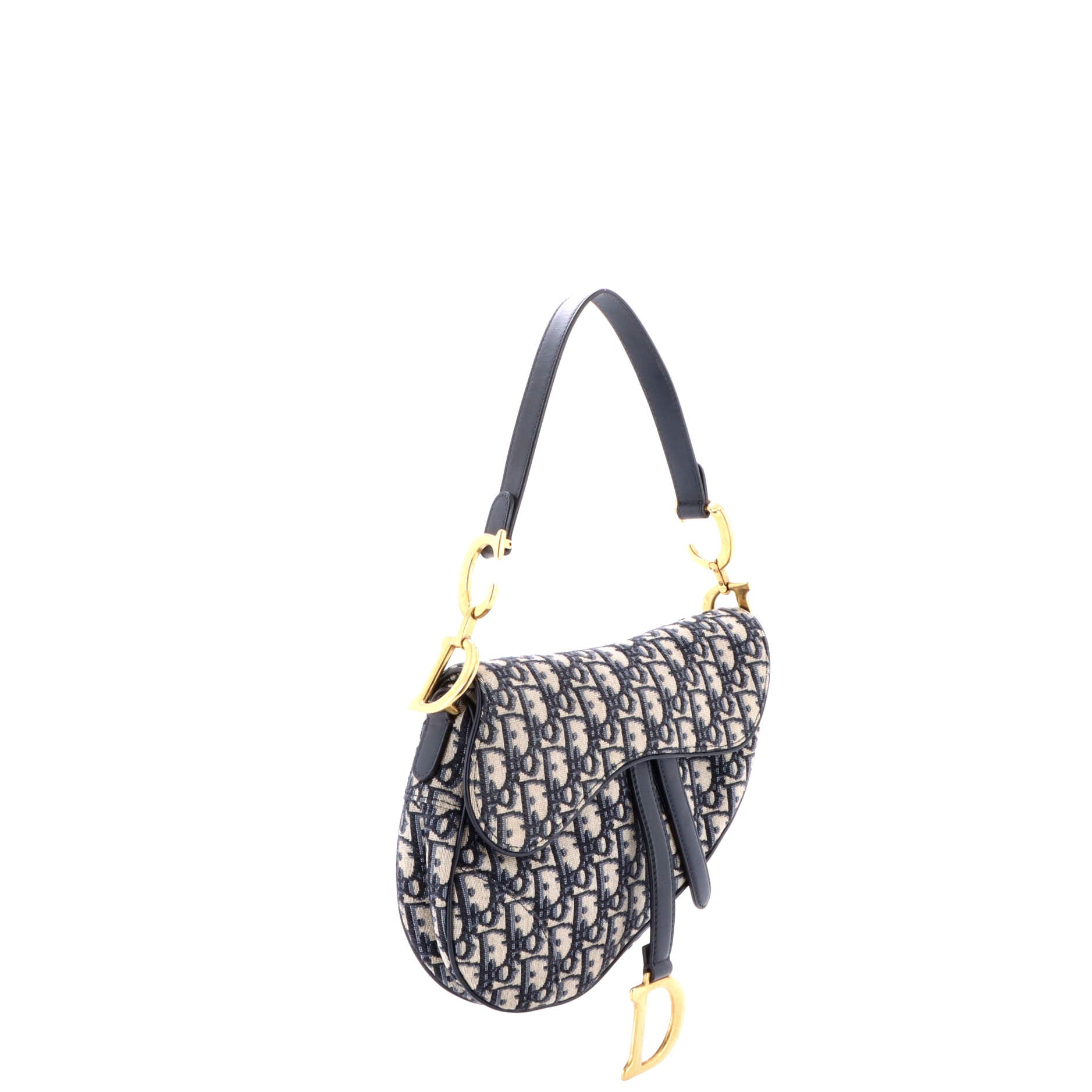Christian Dior Saddle Handbag Oblique Canvas Medium